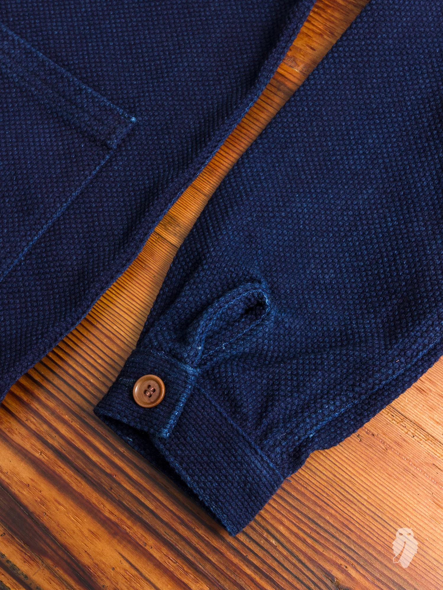 03-058 Sashiko Work Jacket in Indigo - Image 6
