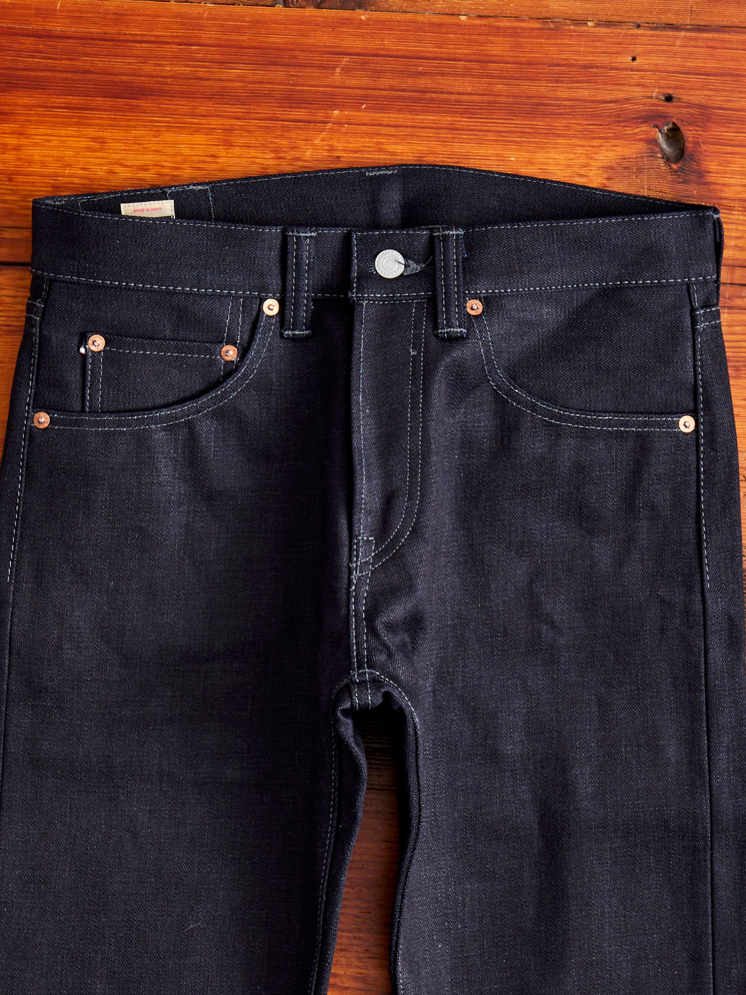 0306-52G "Indigo x Grey" 18oz Selvedge Denim - Tight Tapered Fit - Image 5