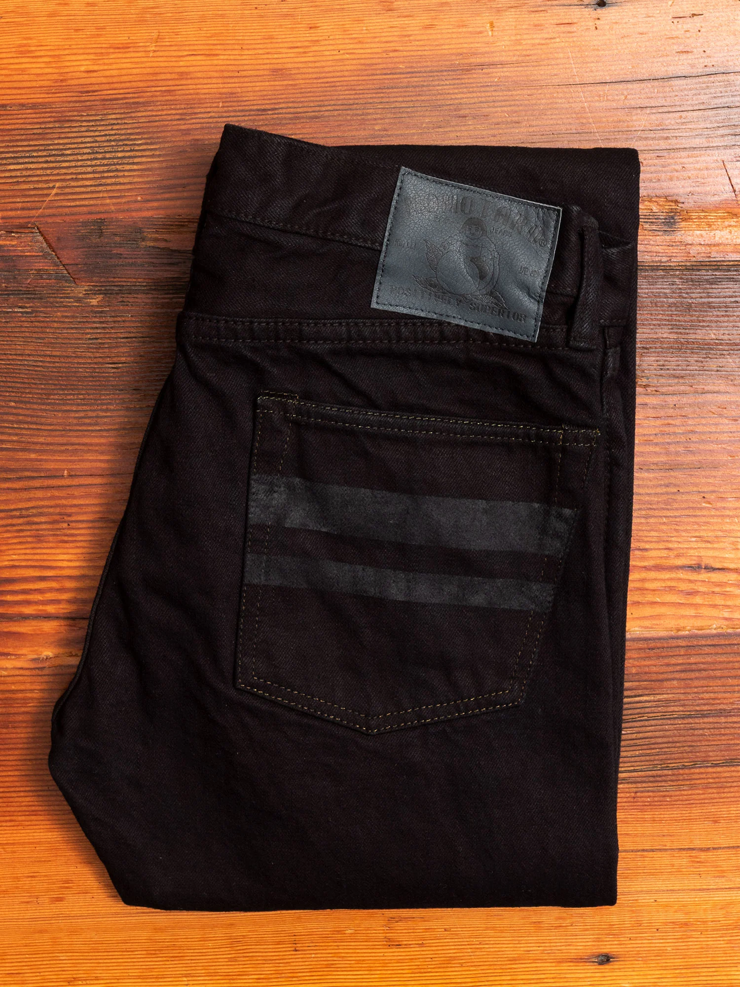0306SP-OD "Black Overdye" 15.7oz Selvedge Denim - Tight Tapered Fit - Image 2