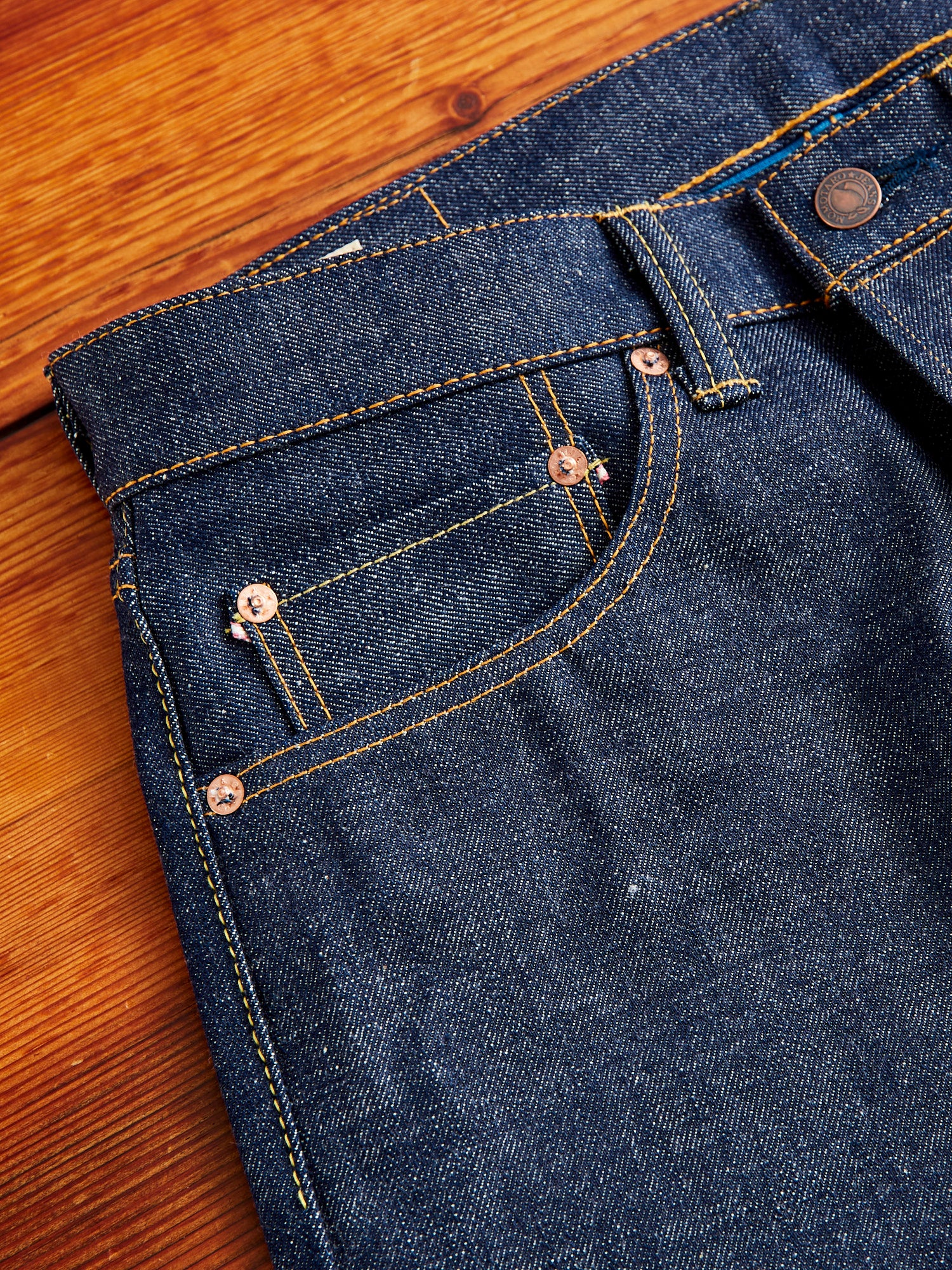 0605-40 "Legacy Blue" 14.7oz Selvedge Denim - Natural Tapered Fit - Image 5
