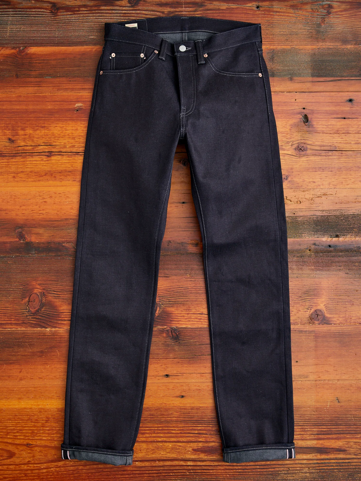 0605-52G "Indigo x Grey" 18oz Selvedge Denim - Natural Tapered Fit - Image 4