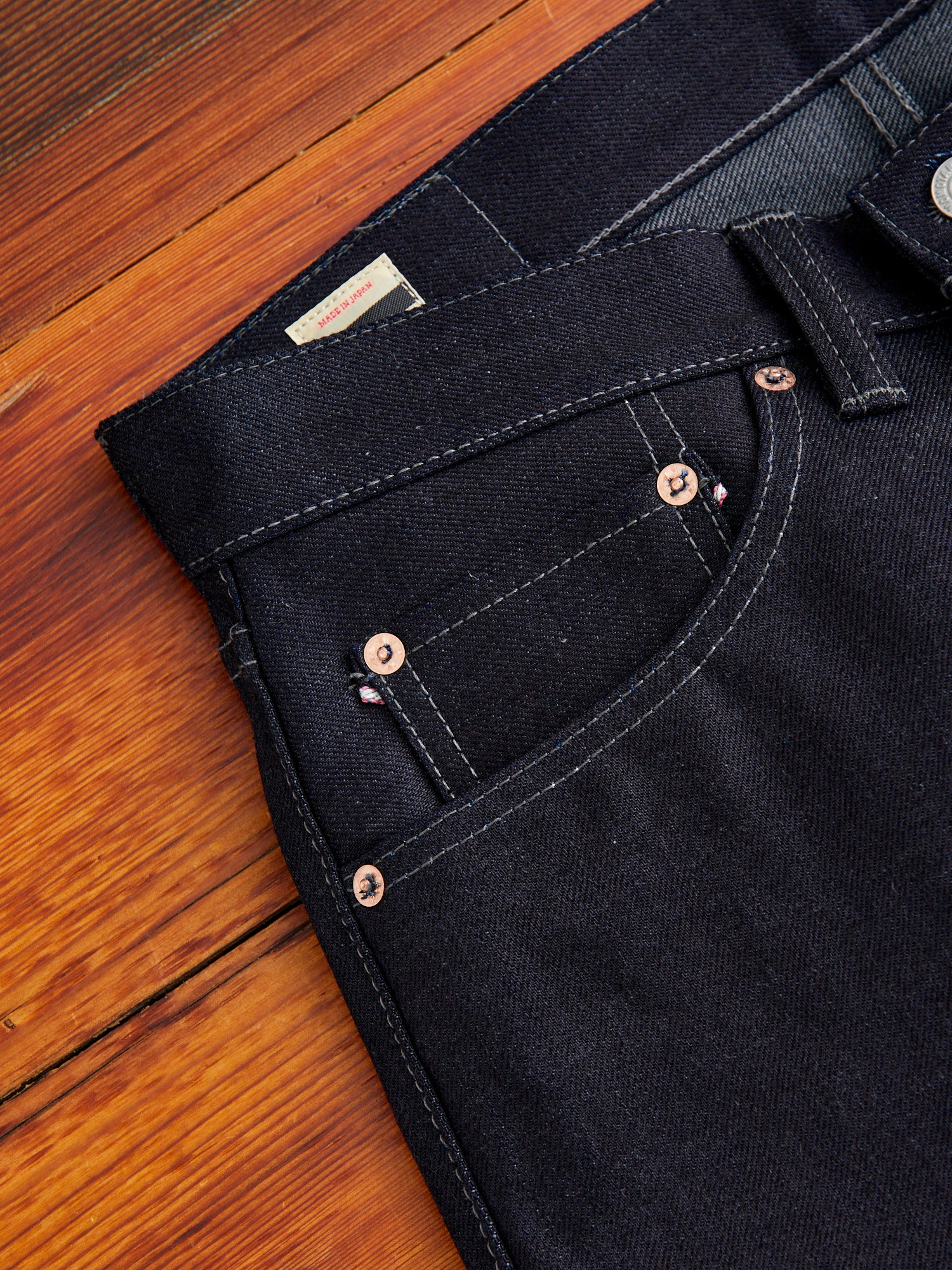 0605-52G "Indigo x Grey" 18oz Selvedge Denim - Natural Tapered Fit - Image 6
