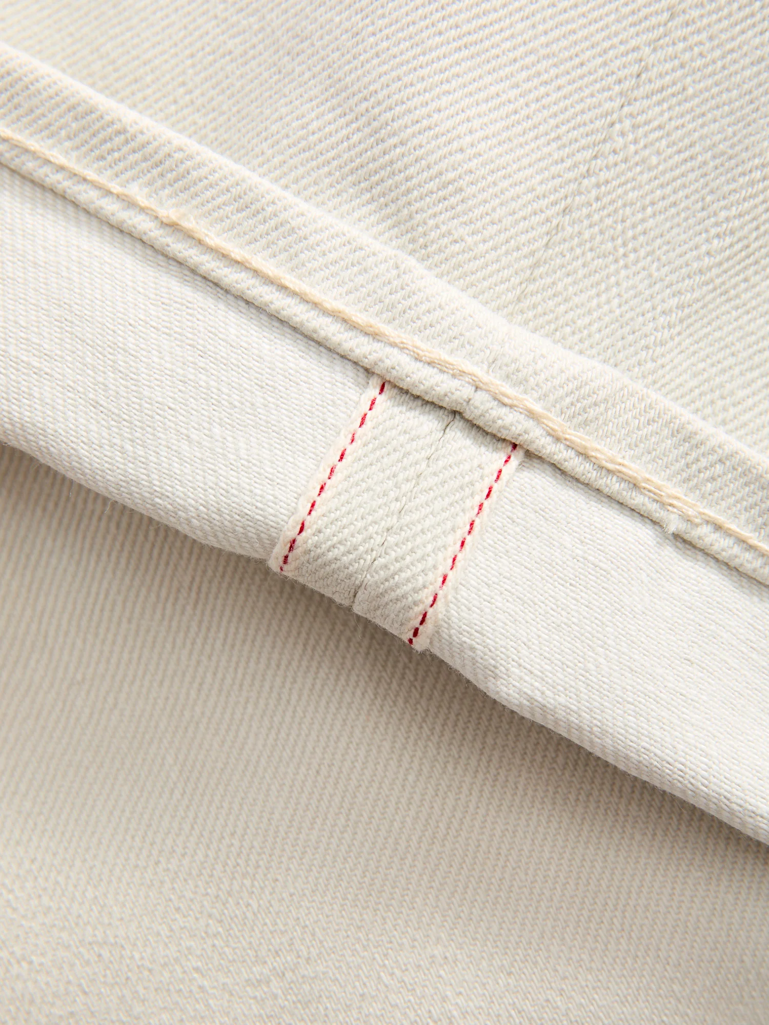 0605-IVO "Ivory" 13oz Selvedge Denim - Natural Tapered Fit - Image 13