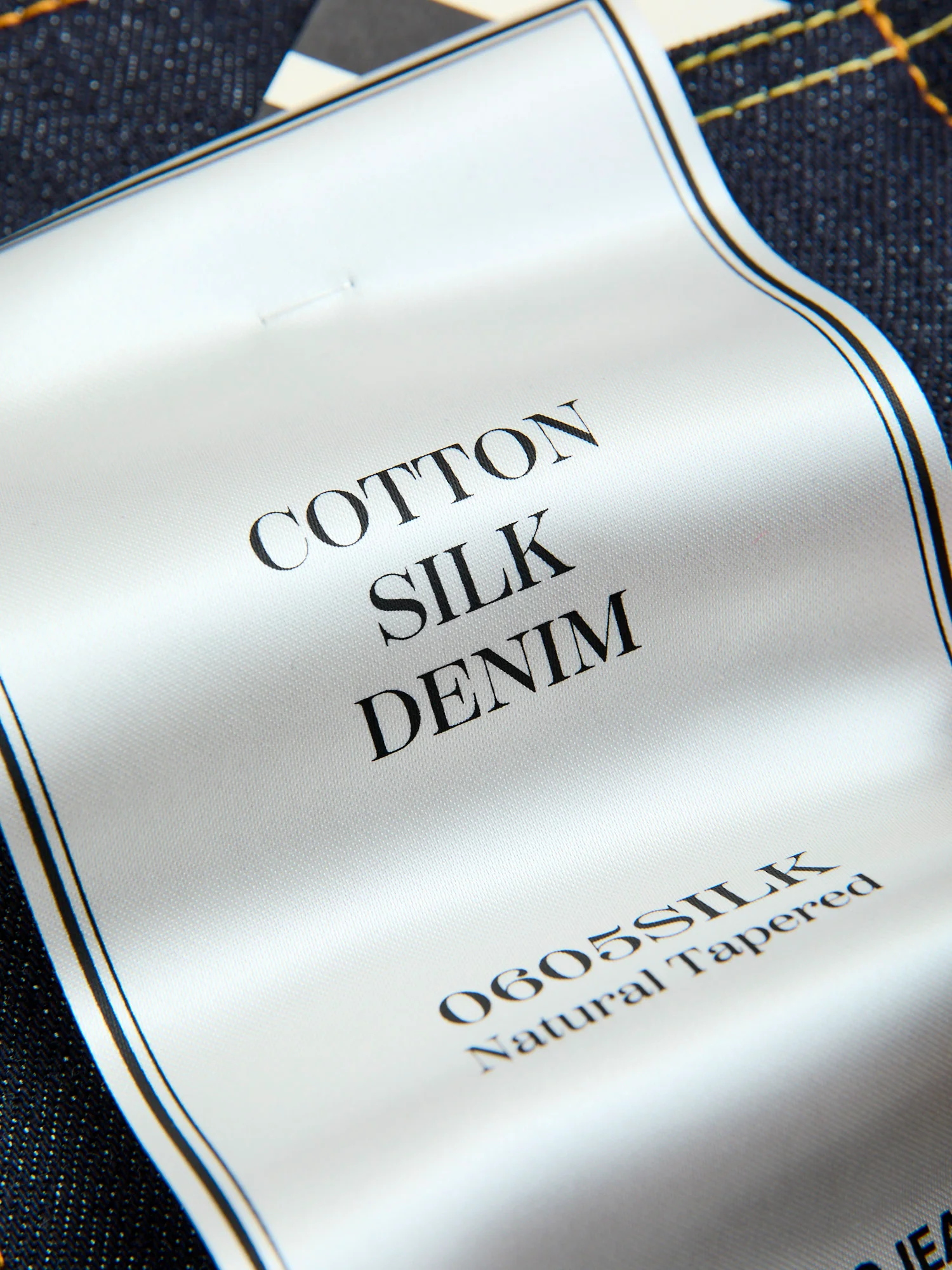 0605-SILK "Cotton Silk" 14.5oz Silk Selvedge Denim - Natural Tapered Fit - Image 5