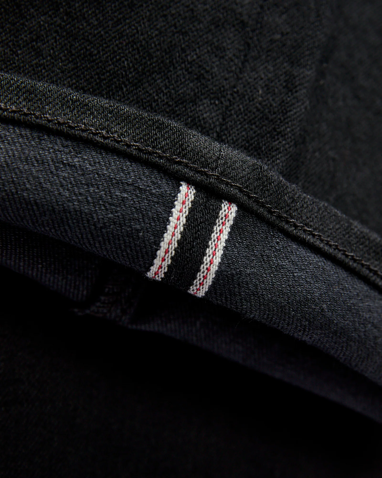 10.5oz Black Stretch Selvedge Denim - Hammer Straight - Image 8