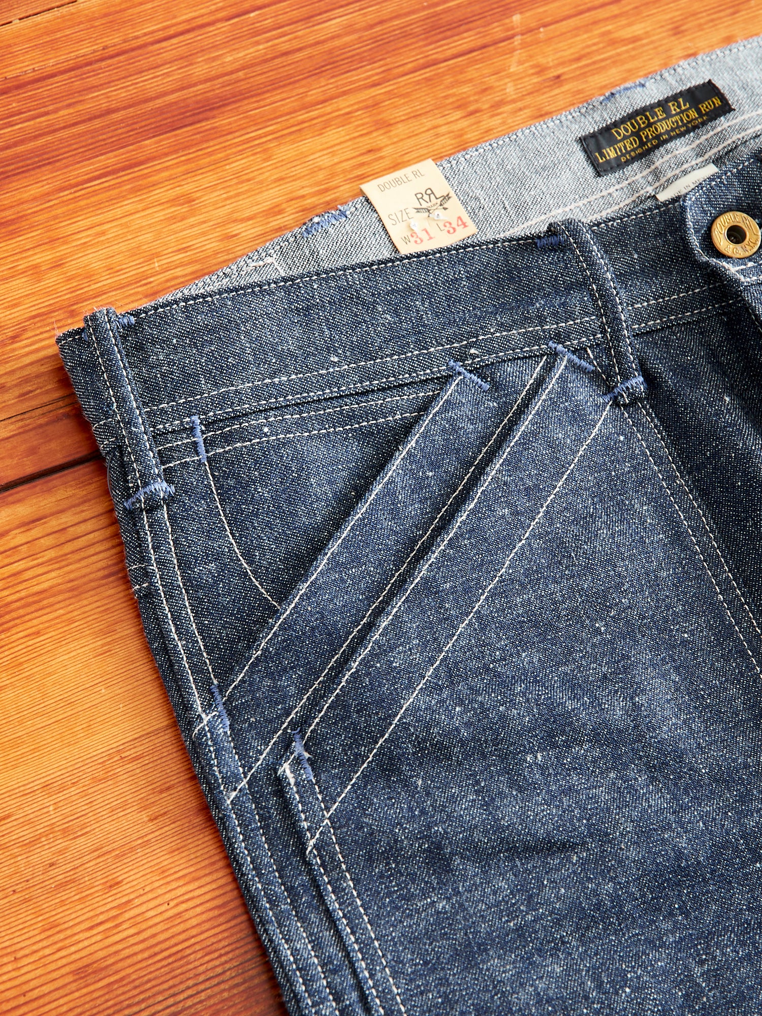 Limited Edition 10.75oz Double Knee Carpenter Selvedge Denim - Straight Fit - Image 4