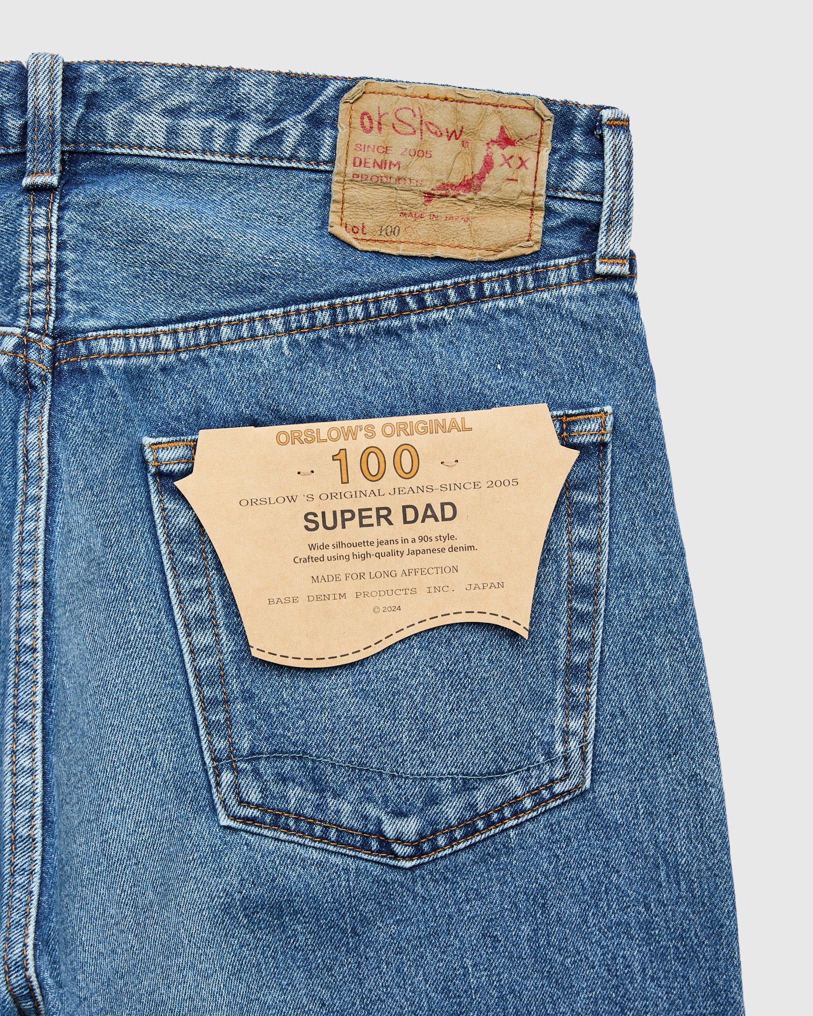 100  "2 Year Wash" 13.5oz Denim - Super Dad Wide Fit - Image 3