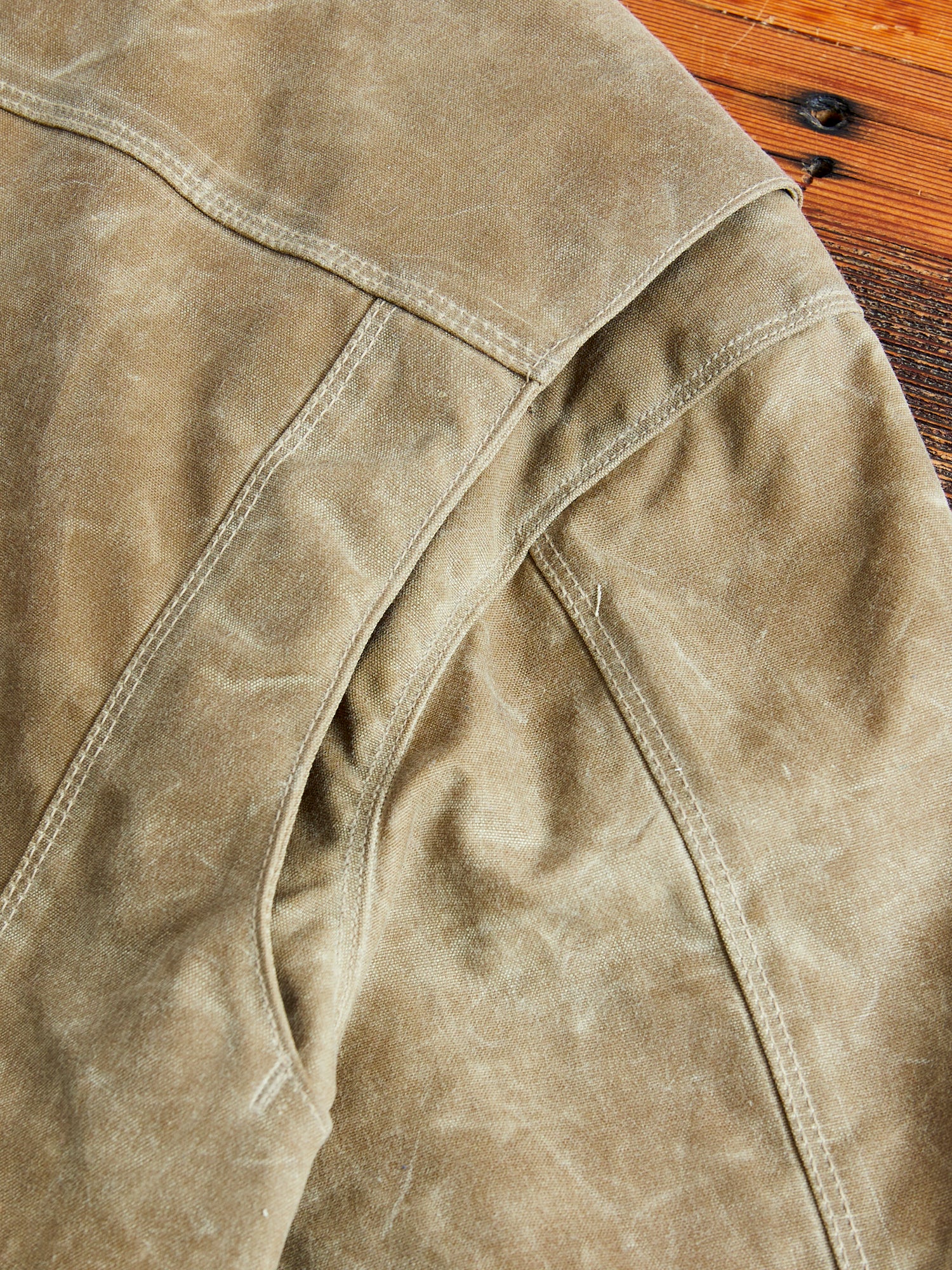 10oz Waxed Canvas Riders Jacket in Tumbleweed - Image 15