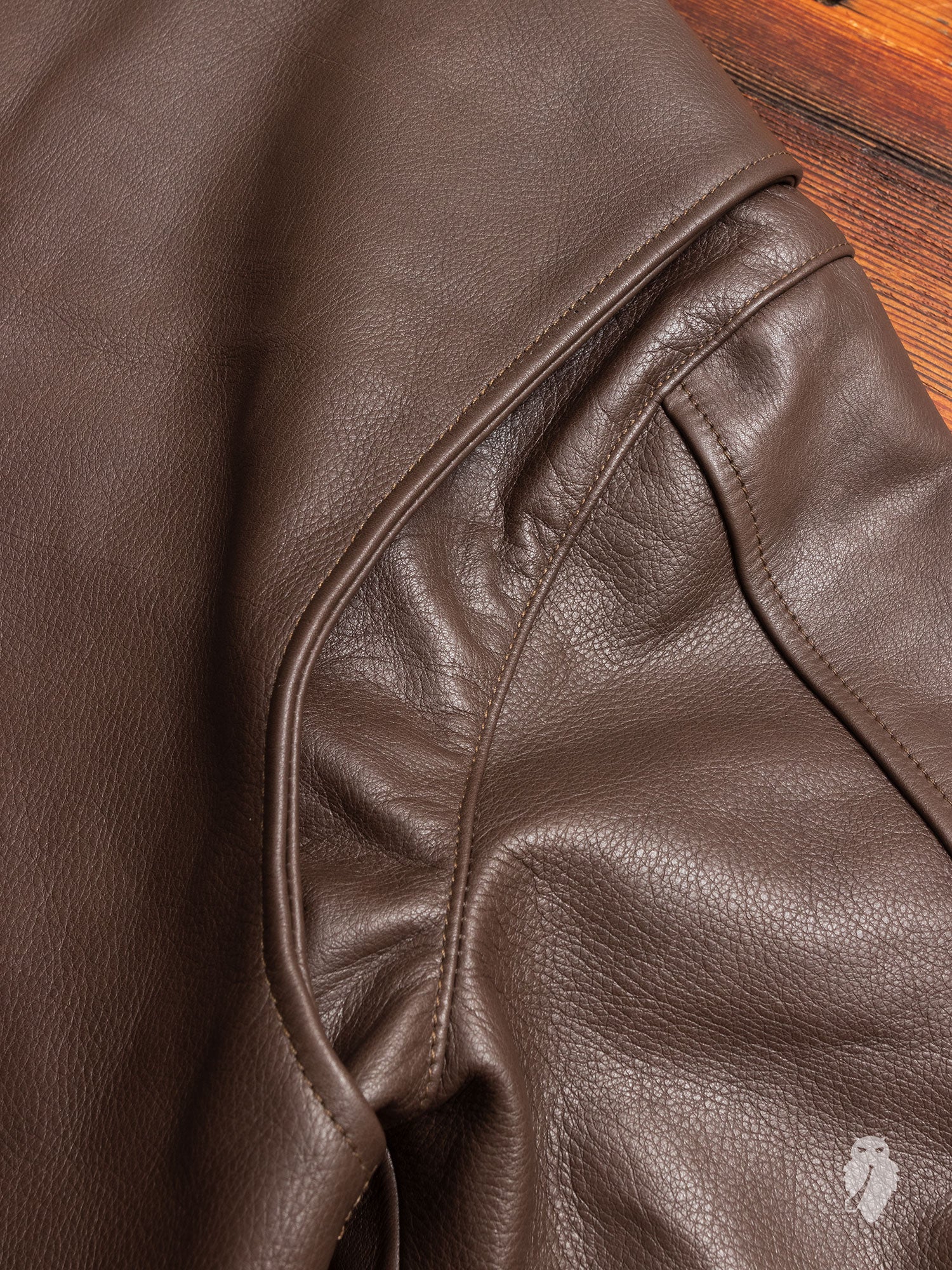 "10th Anniversary" Leather Jacket in Brown - Image 11