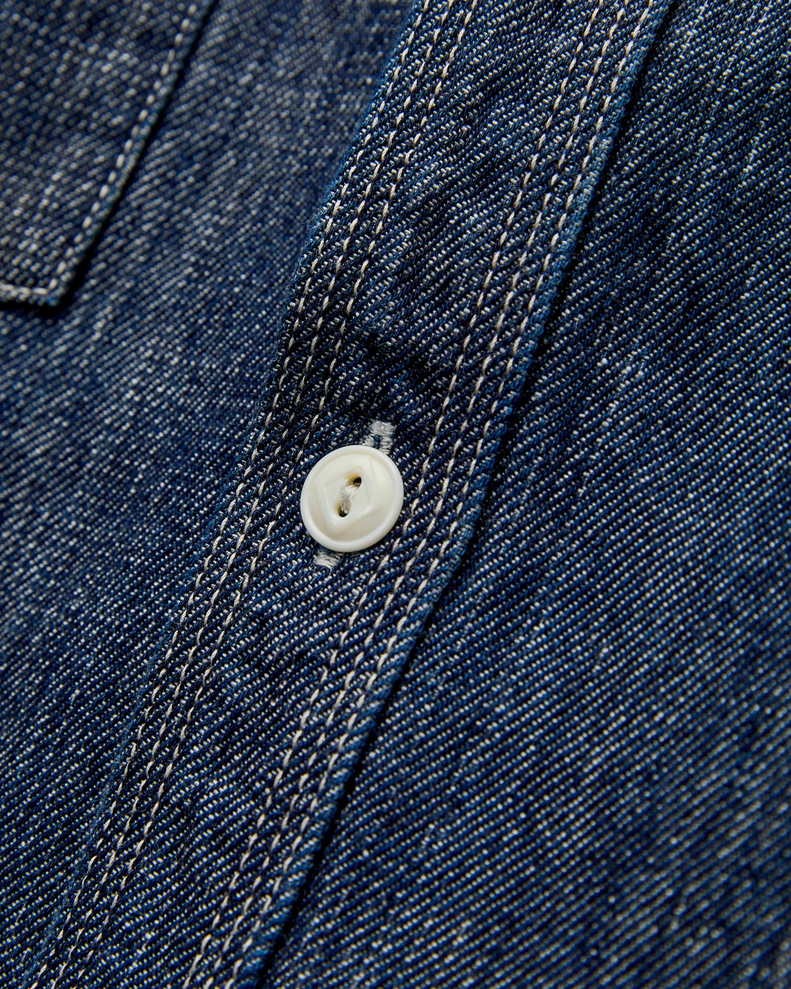 11.4oz Denim Double Weave Workshirt in Indigo - Image 4