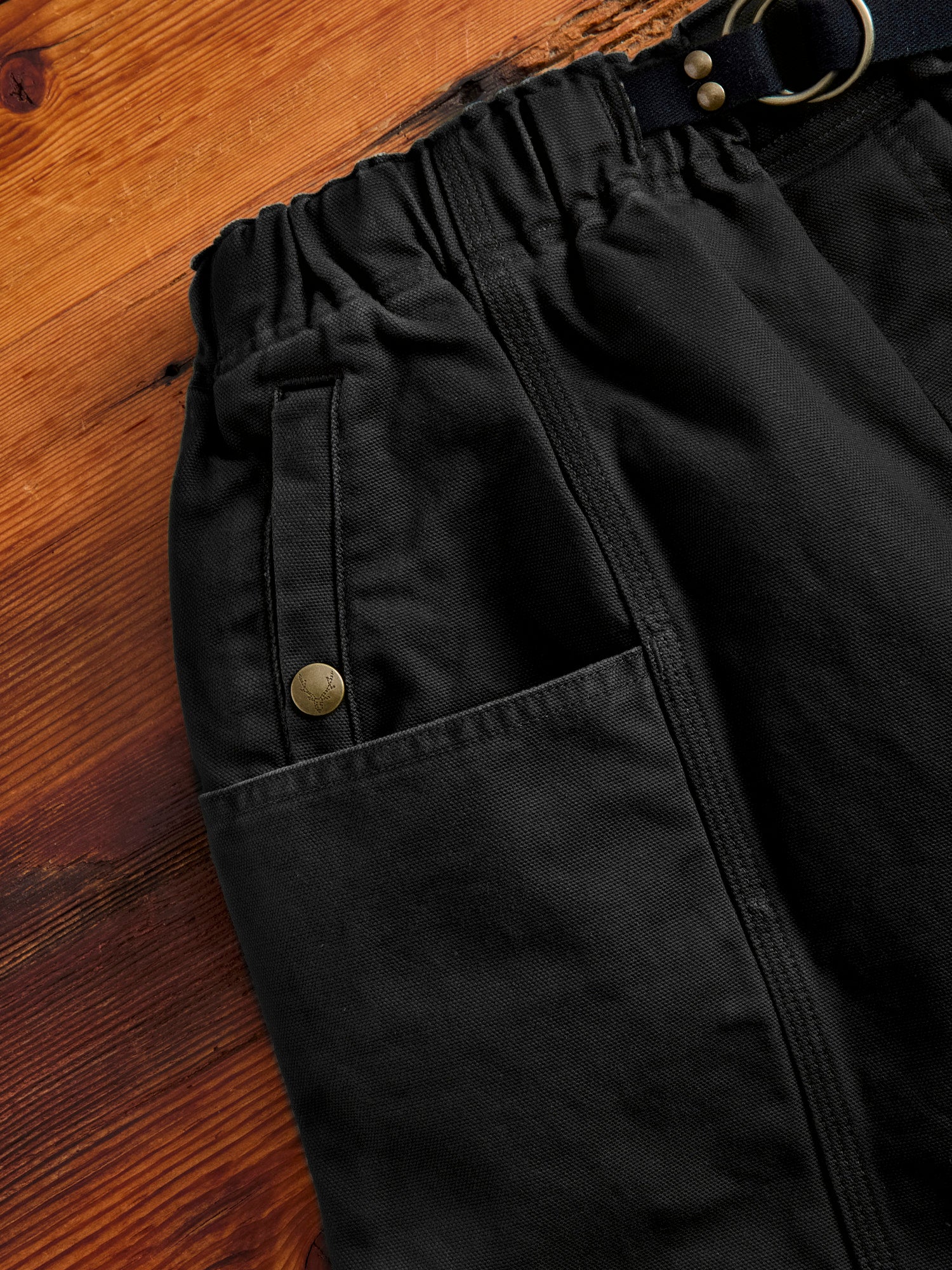 11.5oz Cotton Canvas Belted C.S Pant in Black - Image 6