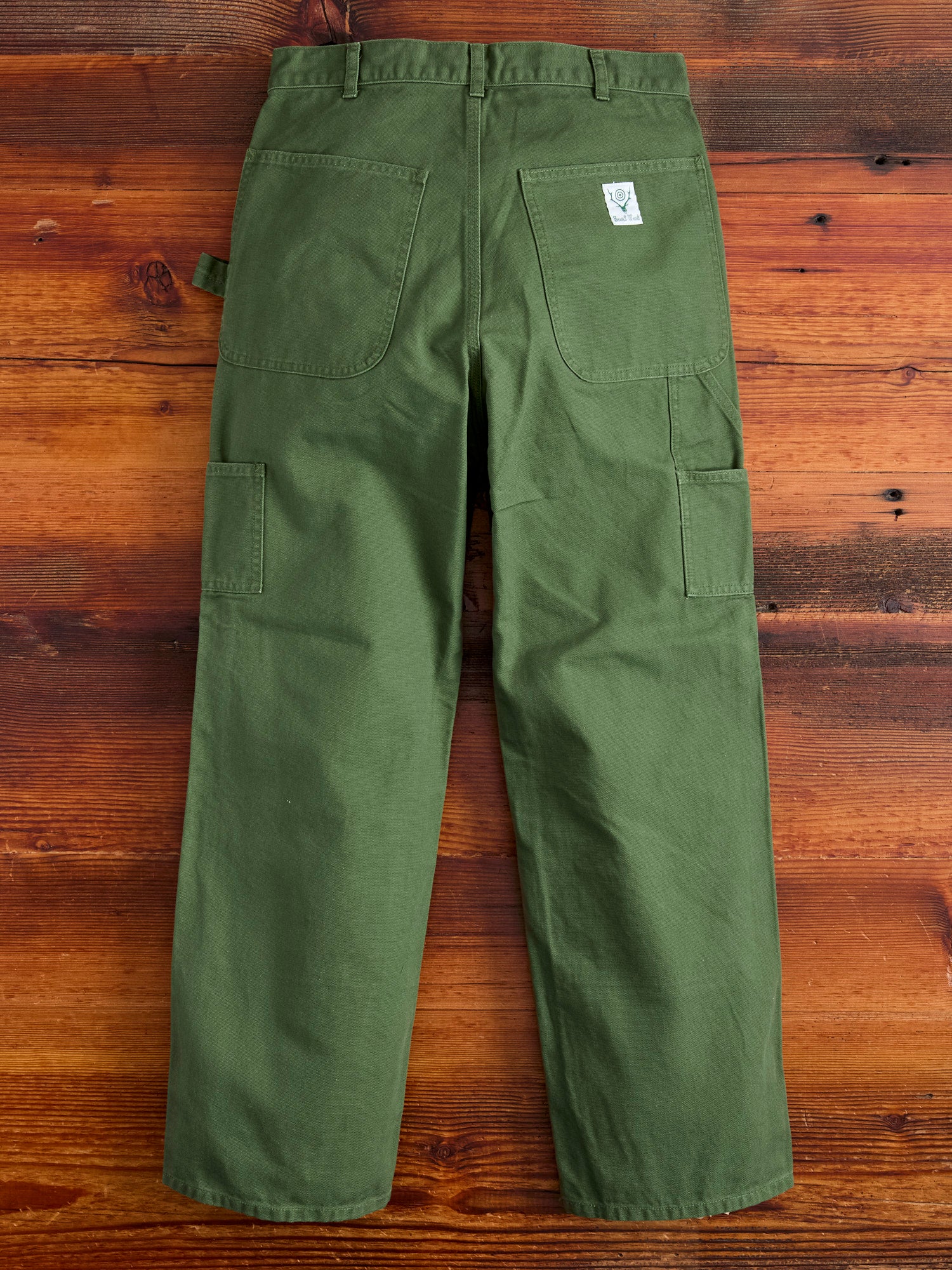 11.5oz Cotton Canvas Painter Pant in Moss Green - Image 3