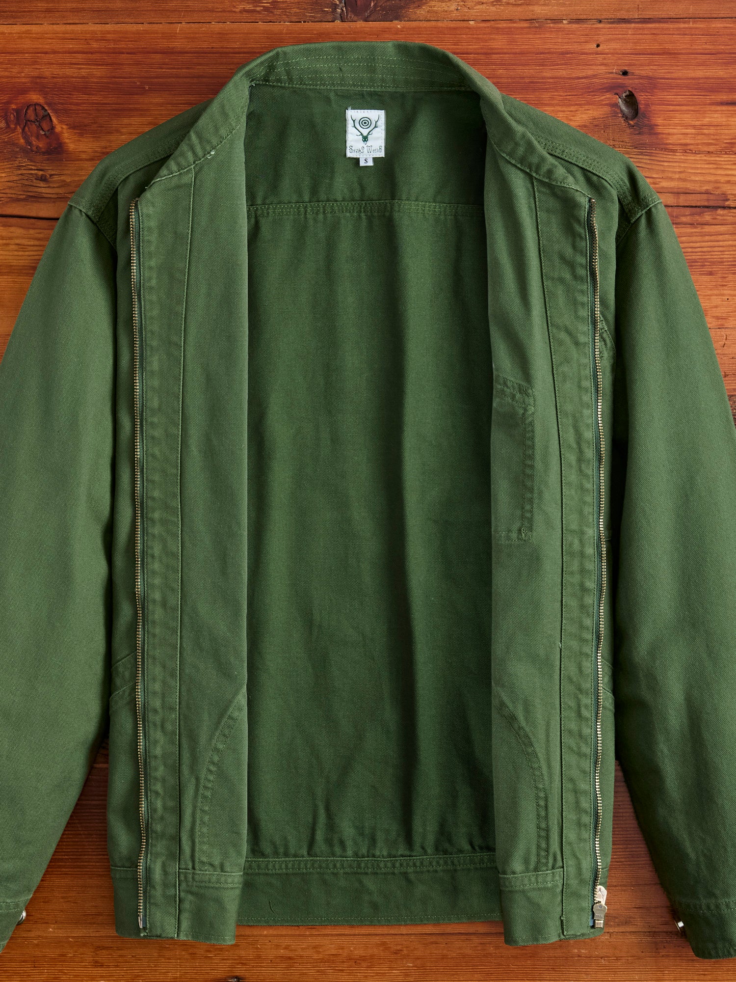 11.5oz Cotton Canvas Work Jacket in Moss Green - Image 3