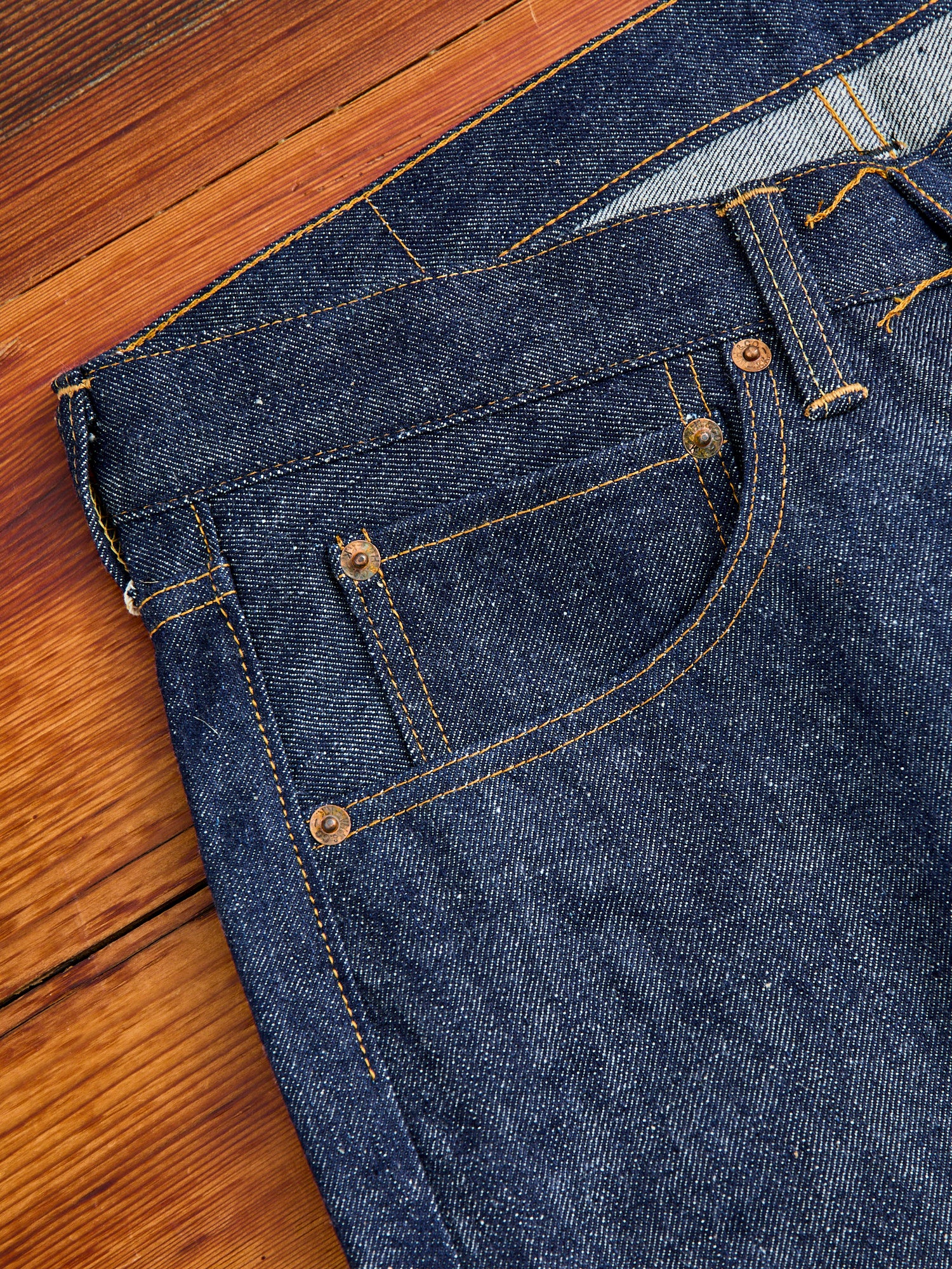 1101 "Big E 1970 Model" 13.75oz Unsanforized Selvedge Denim - Regular Straight - Image 6