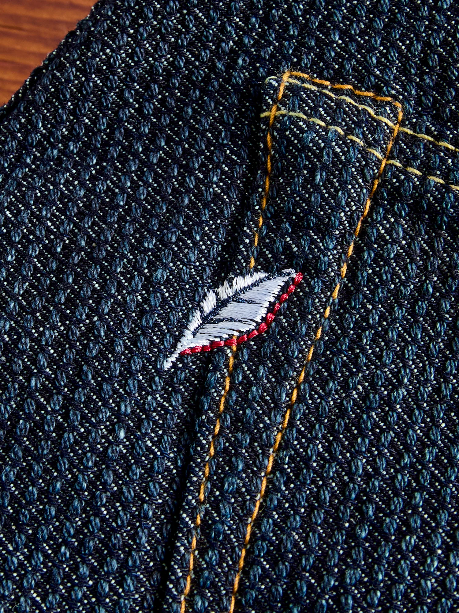1170-1-ID Indigo Sashiko Denim - Regular Straight Fit - Image 12