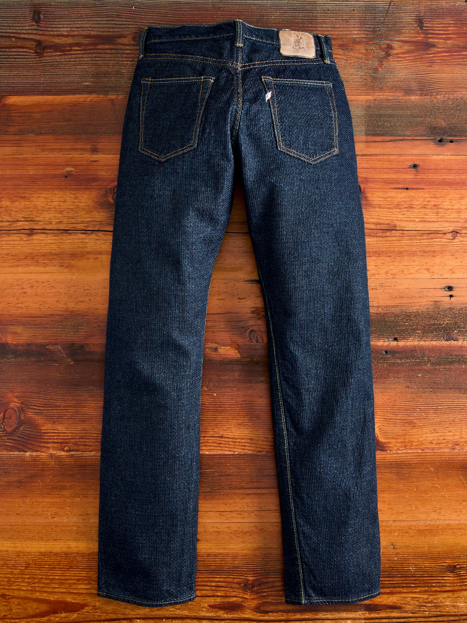 1170-1-ID Indigo Sashiko Denim - Regular Straight Fit - Image 3