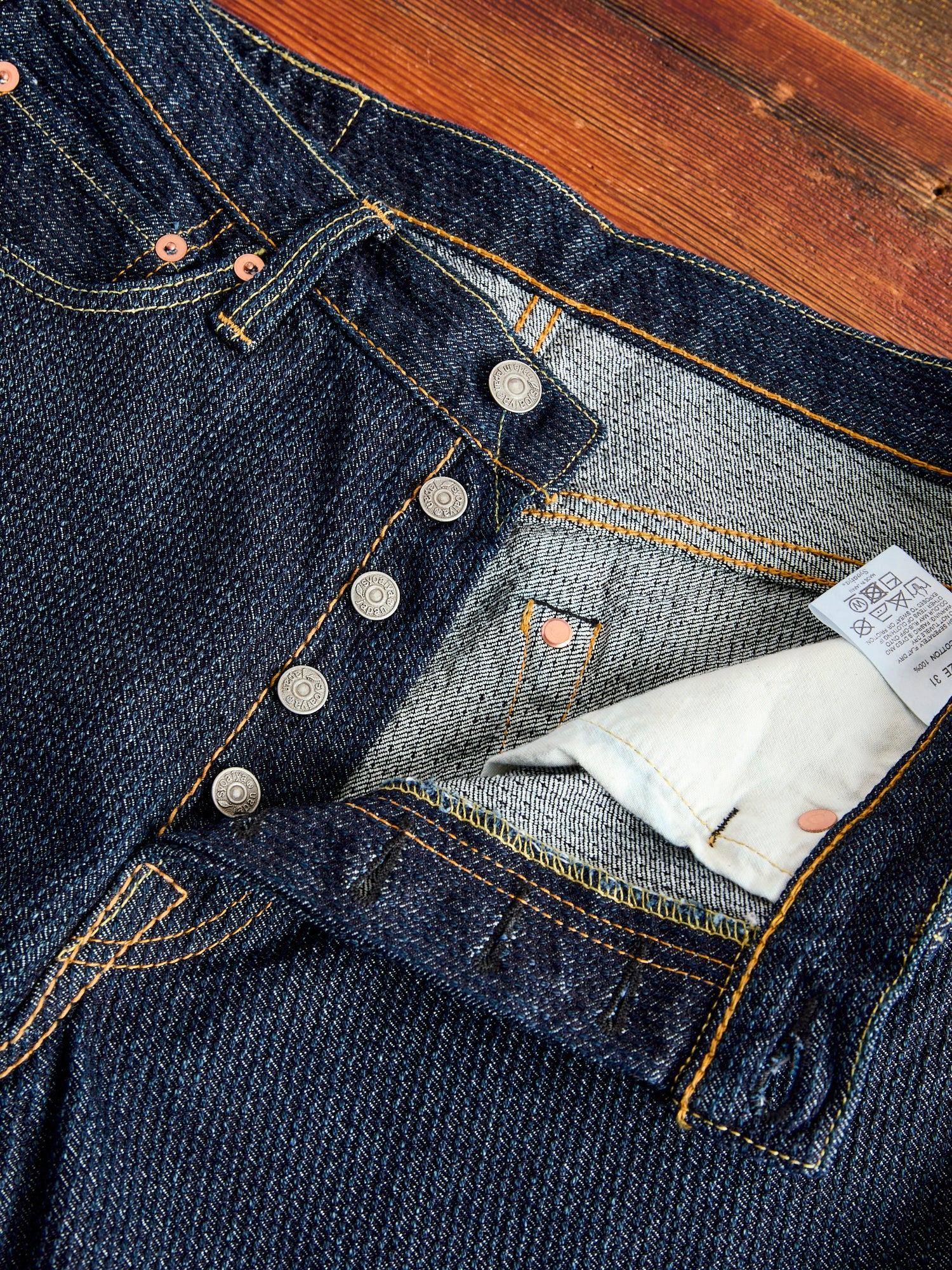 1170-1-ID Indigo Sashiko Denim - Regular Straight Fit - Image 7