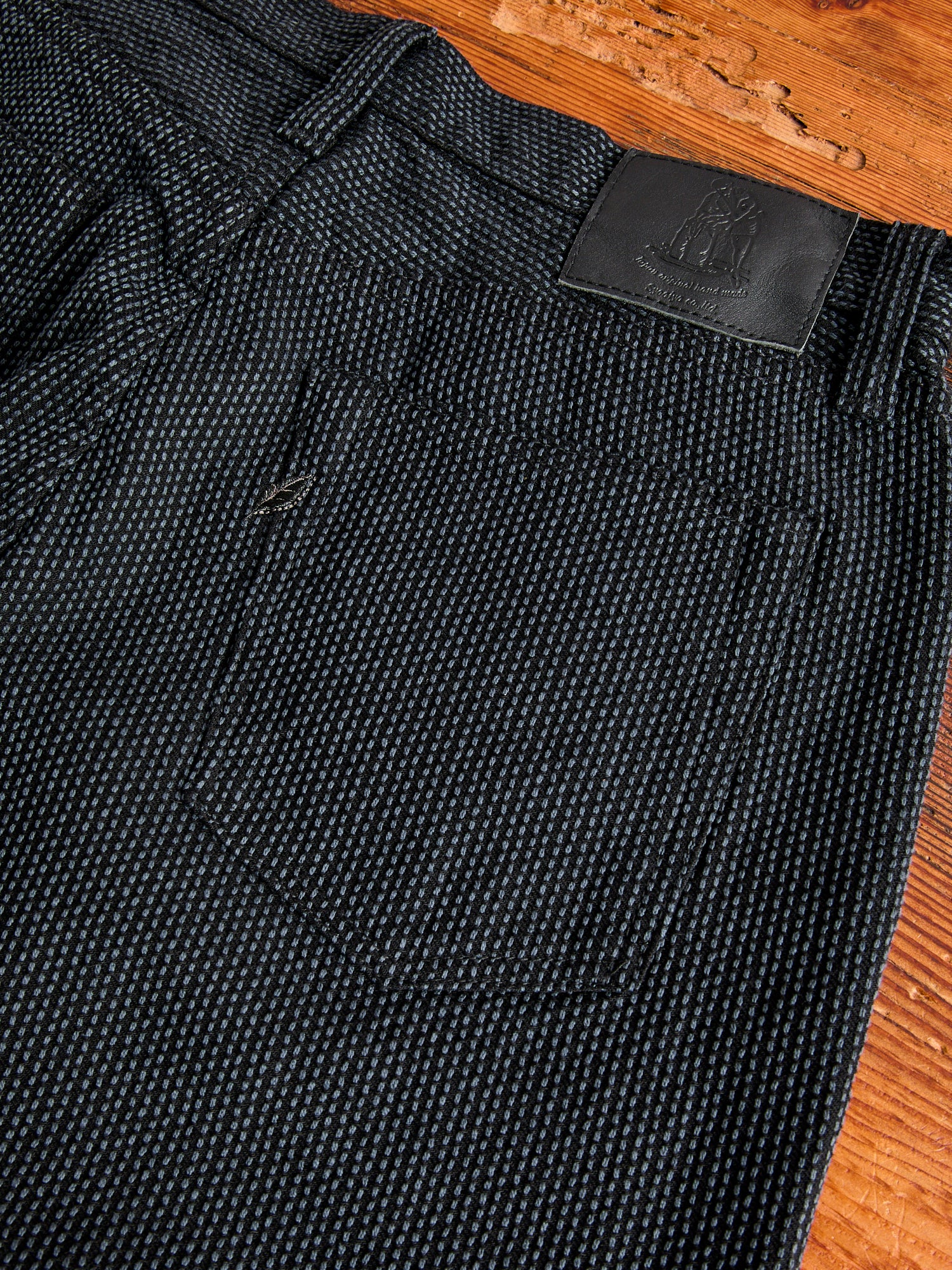 1170-2-BK Grey Black Sashiko Denim - Relaxed Tapered Fit - Image 10
