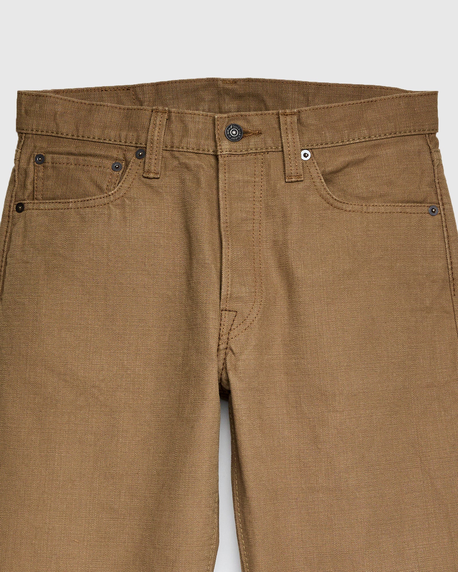 1176 Khaki Beige 13.5oz Duck Canvas Pants - Regular Straight - Image 3