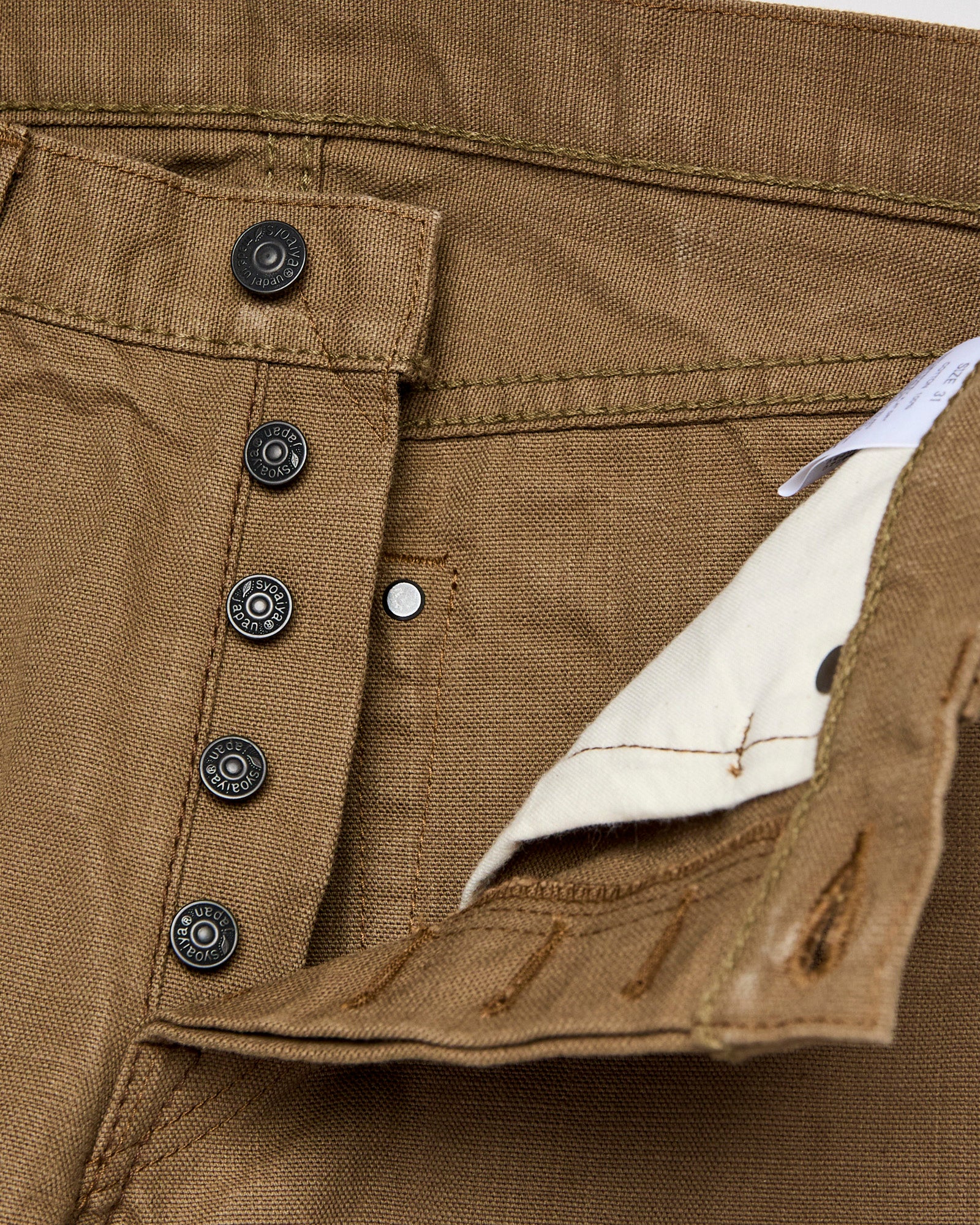 1176 Khaki Beige 13.5oz Duck Canvas Pants - Regular Straight - Image 6