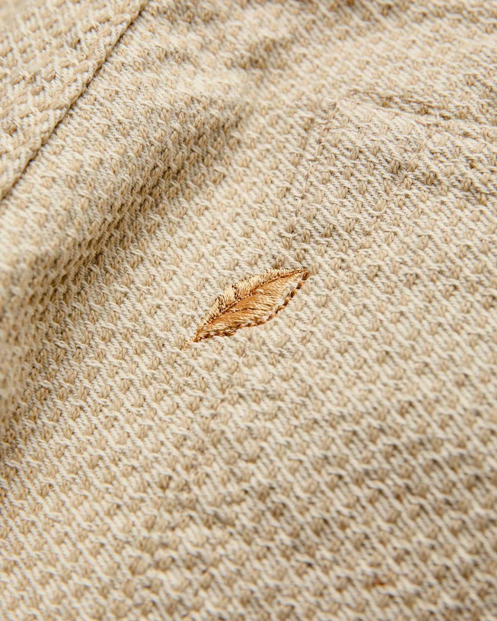 1177-IV Ivory x Beige Sashiko Denim - Relaxed Tapered Fit - Image 4
