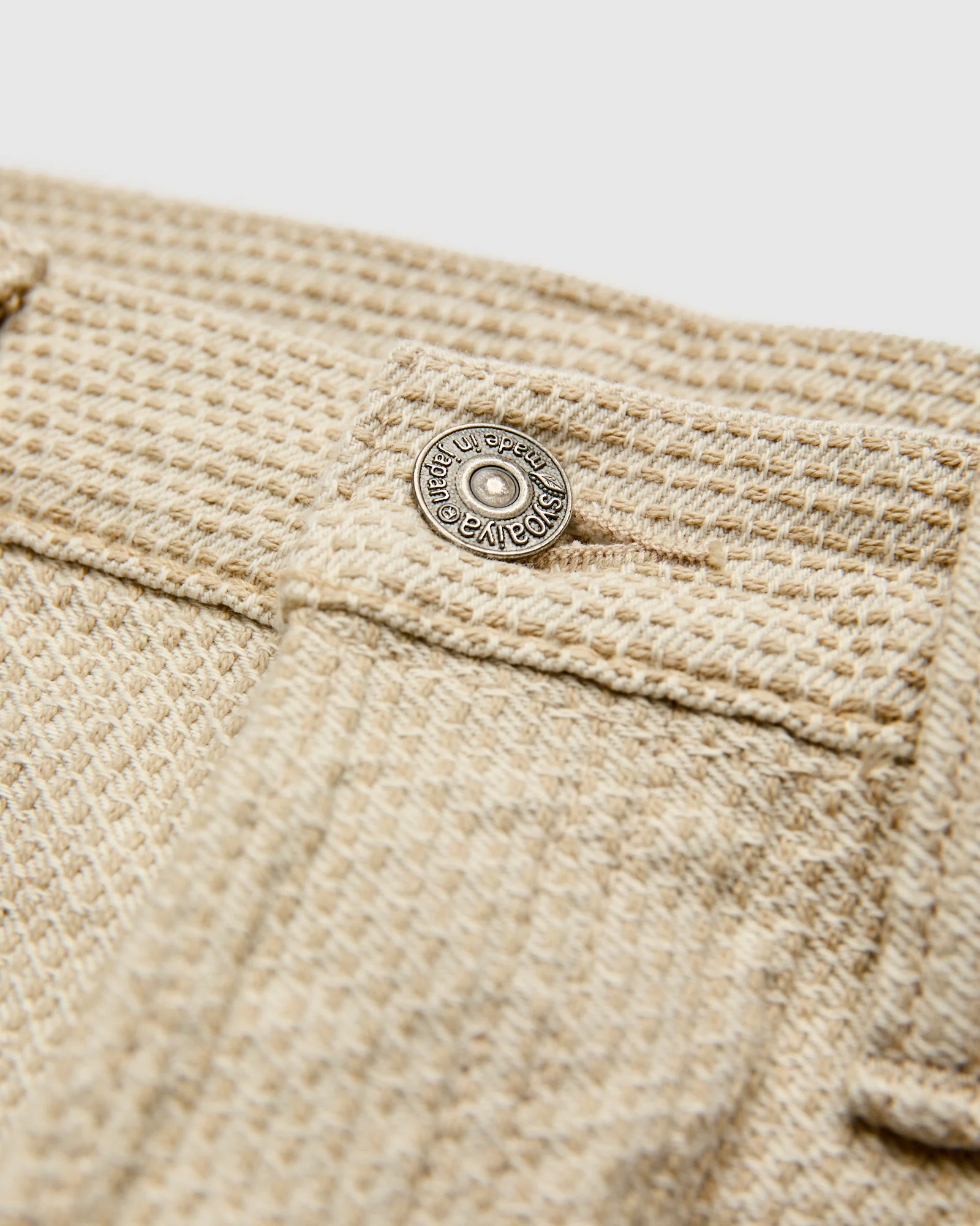 1178-IV Ivory x Beige Sashiko Denim - Regular Straight Fit - Image 6