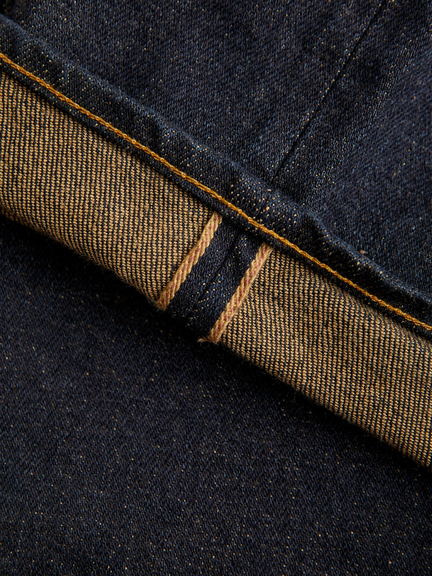122S-MOCA "Mocha Weft Stretch" 15oz Stretch Selvedge Denim - Relaxed Tapered Fit - Image 2