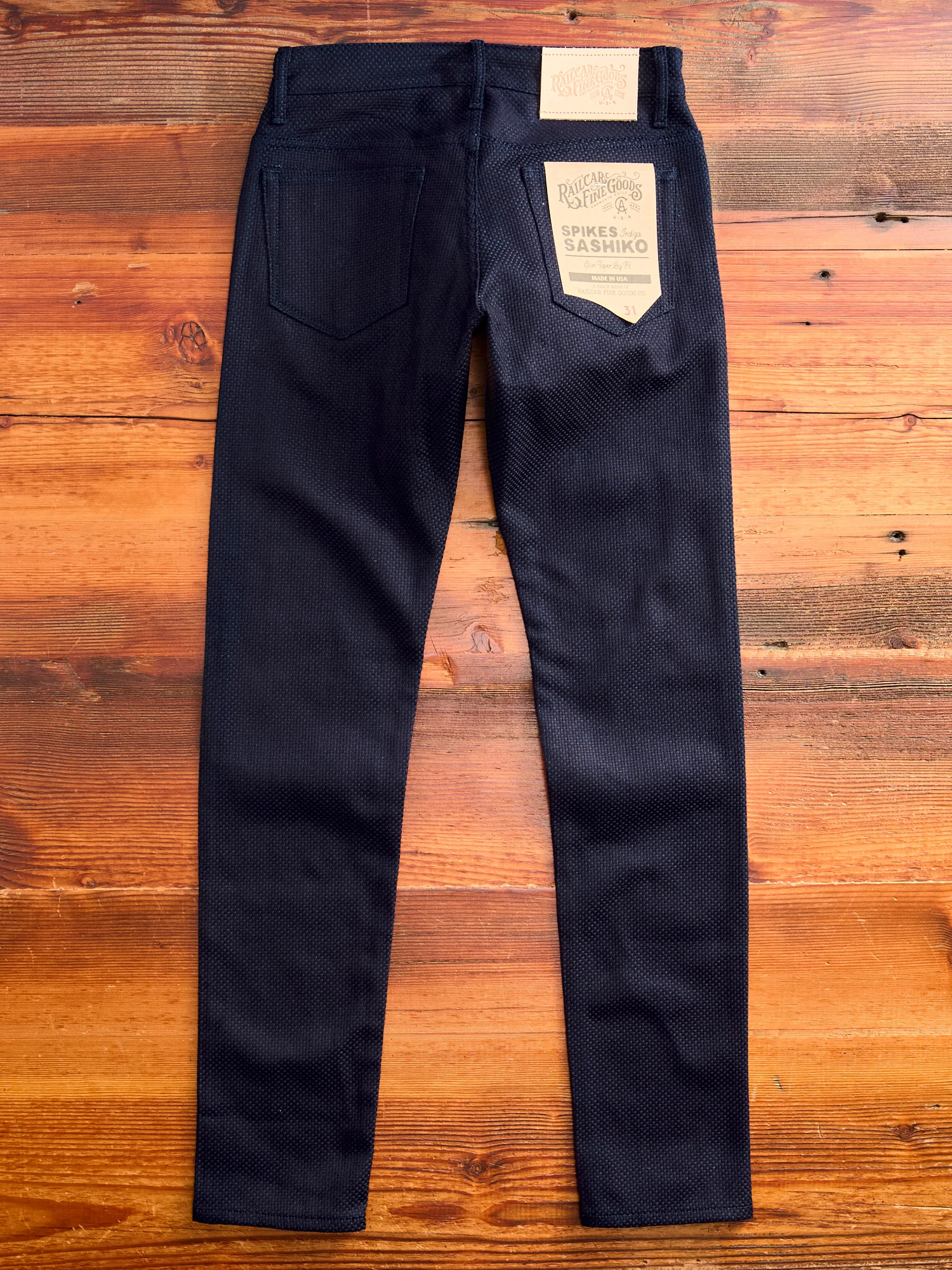 12oz Sashiko Indigo Denim - Spikes Fit - Image 14