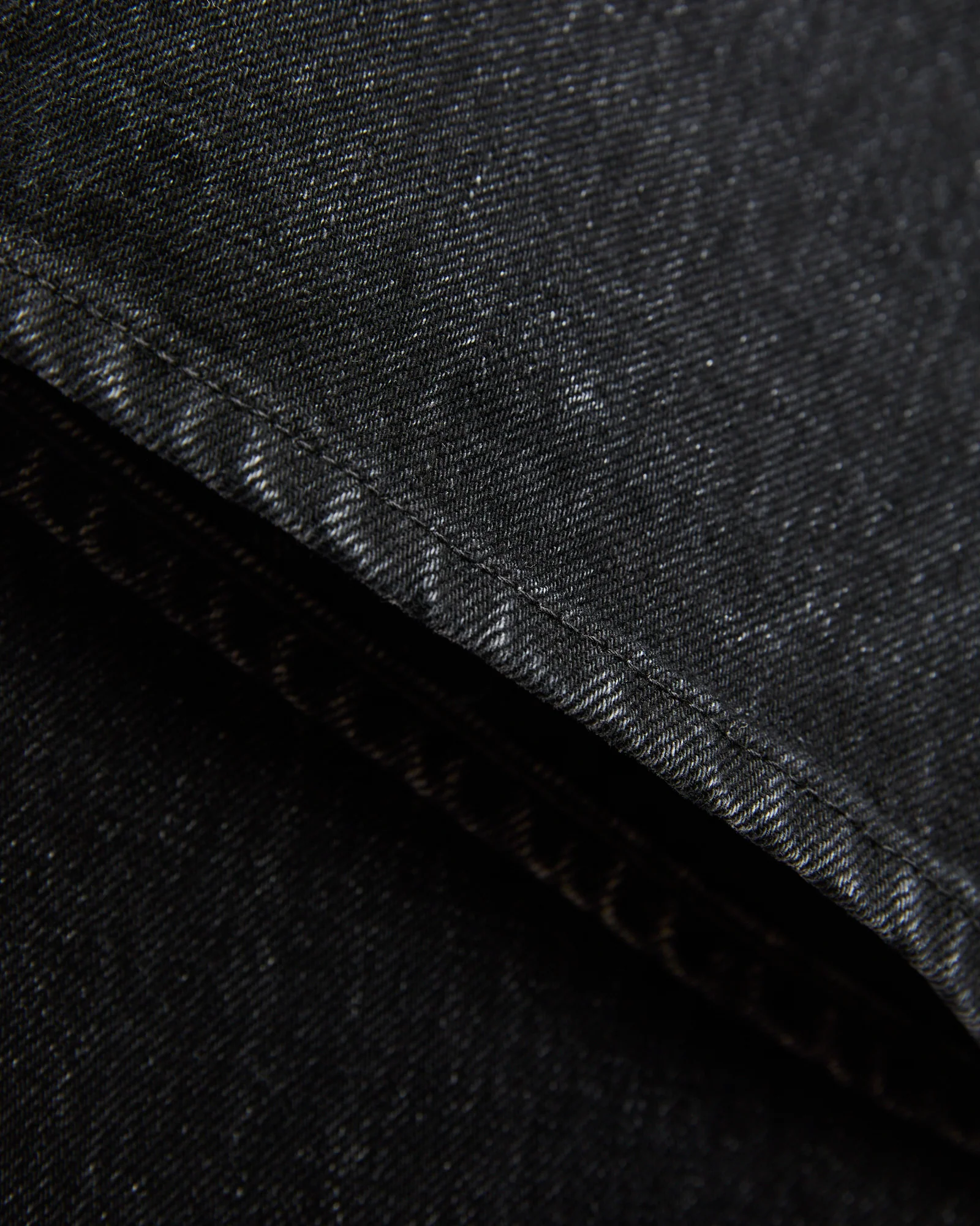 13.5oz Black Garment Dyed Denim - 50s Straight Fit - Image 6