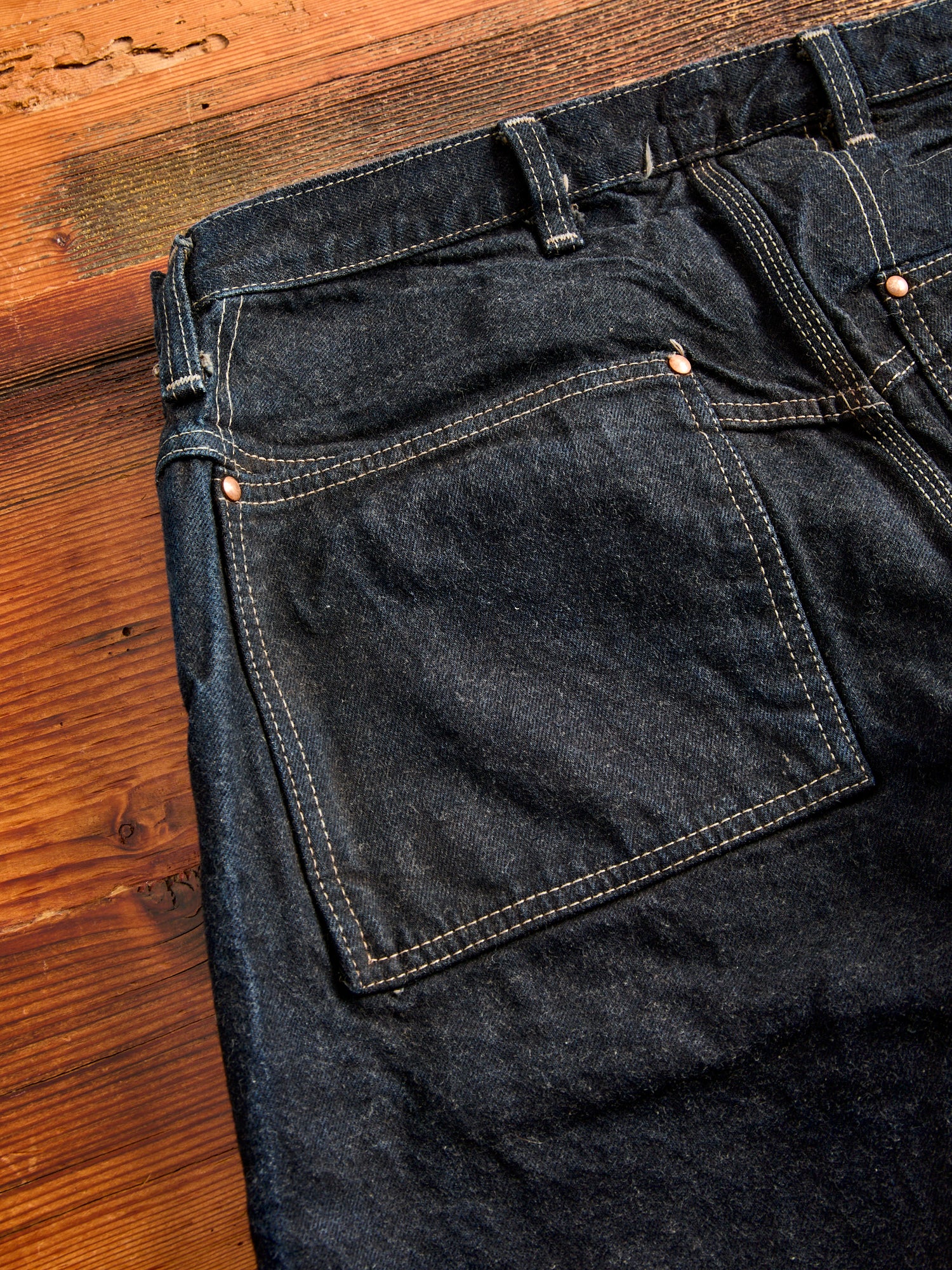 130 "Saddened Wattle" 16oz Selvedge Denim - High Rise Taper Fit - Image 12
