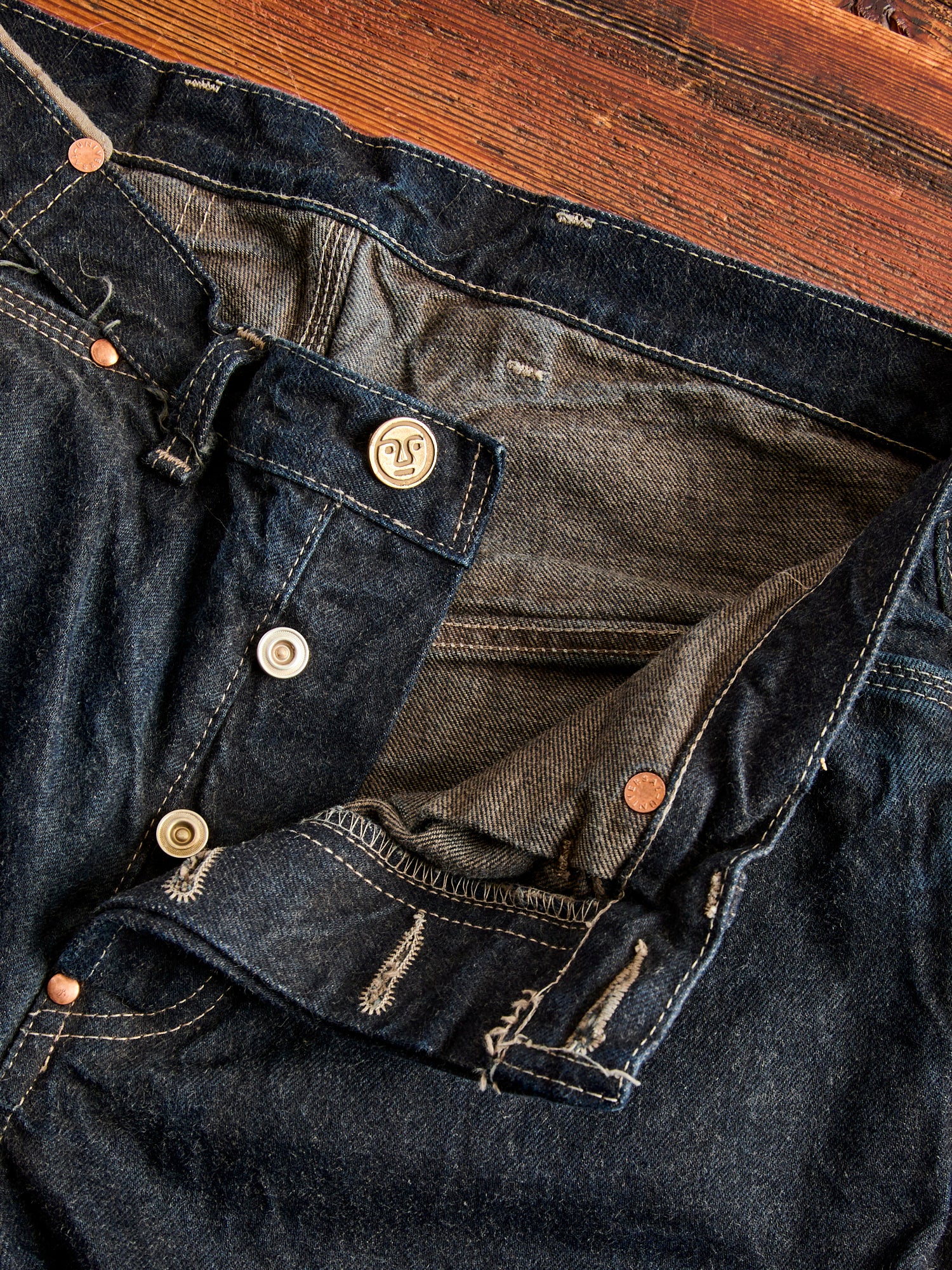 130 "Saddened Wattle" 16oz Selvedge Denim - High Rise Taper Fit - Image 8