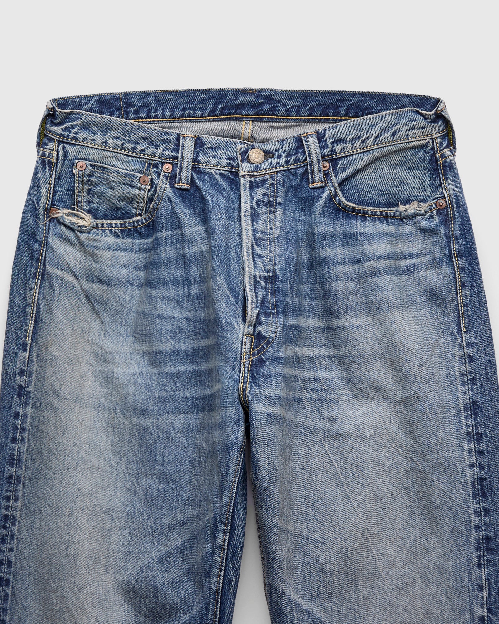 1341-0105US "WWII Dartford" 13.7oz Washed Selvedge Denim - Wide Fit - Image 4