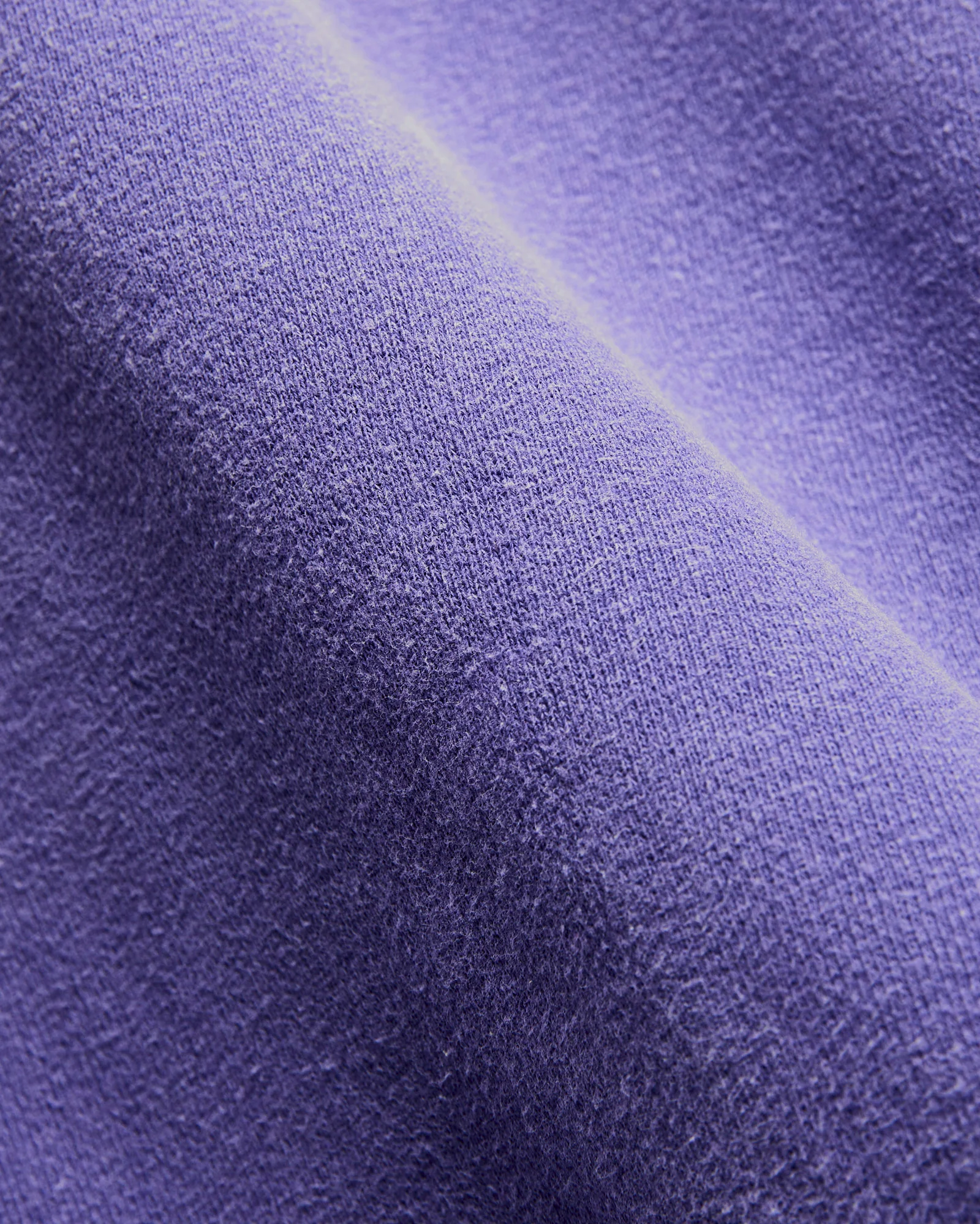 14G Brushed Fleece Crewneck in Purple Navy - Image 2