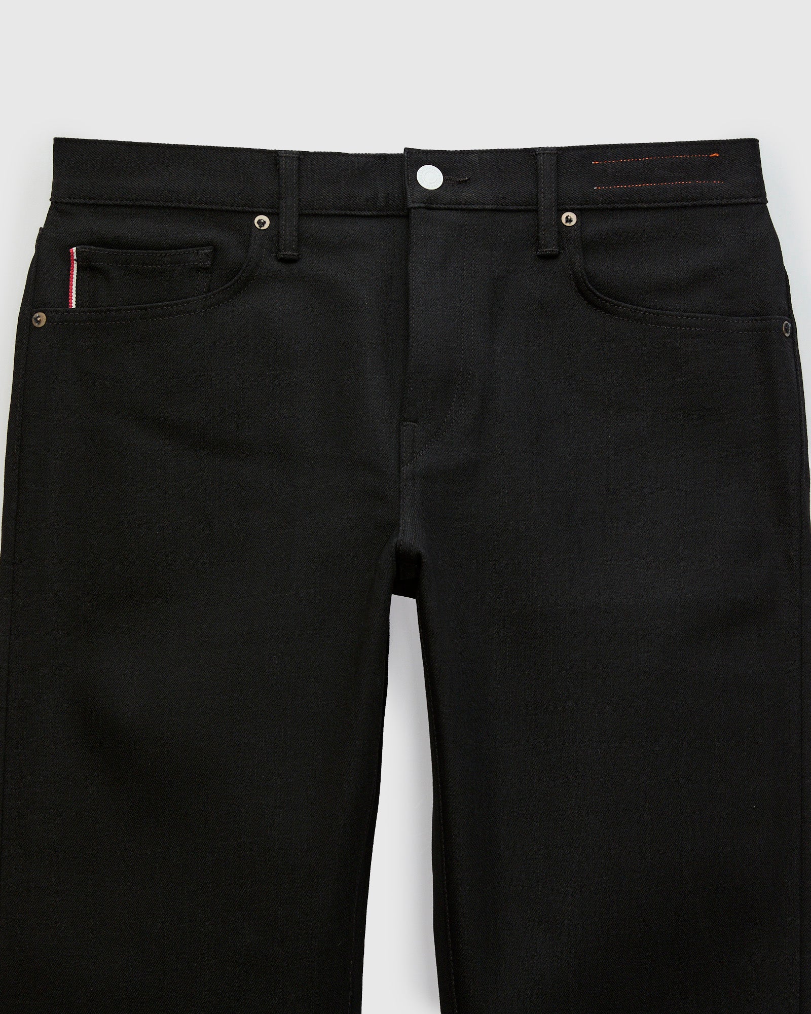14oz Black Stretch Selvedge Denim - Barrel Wide Straight - Image 5
