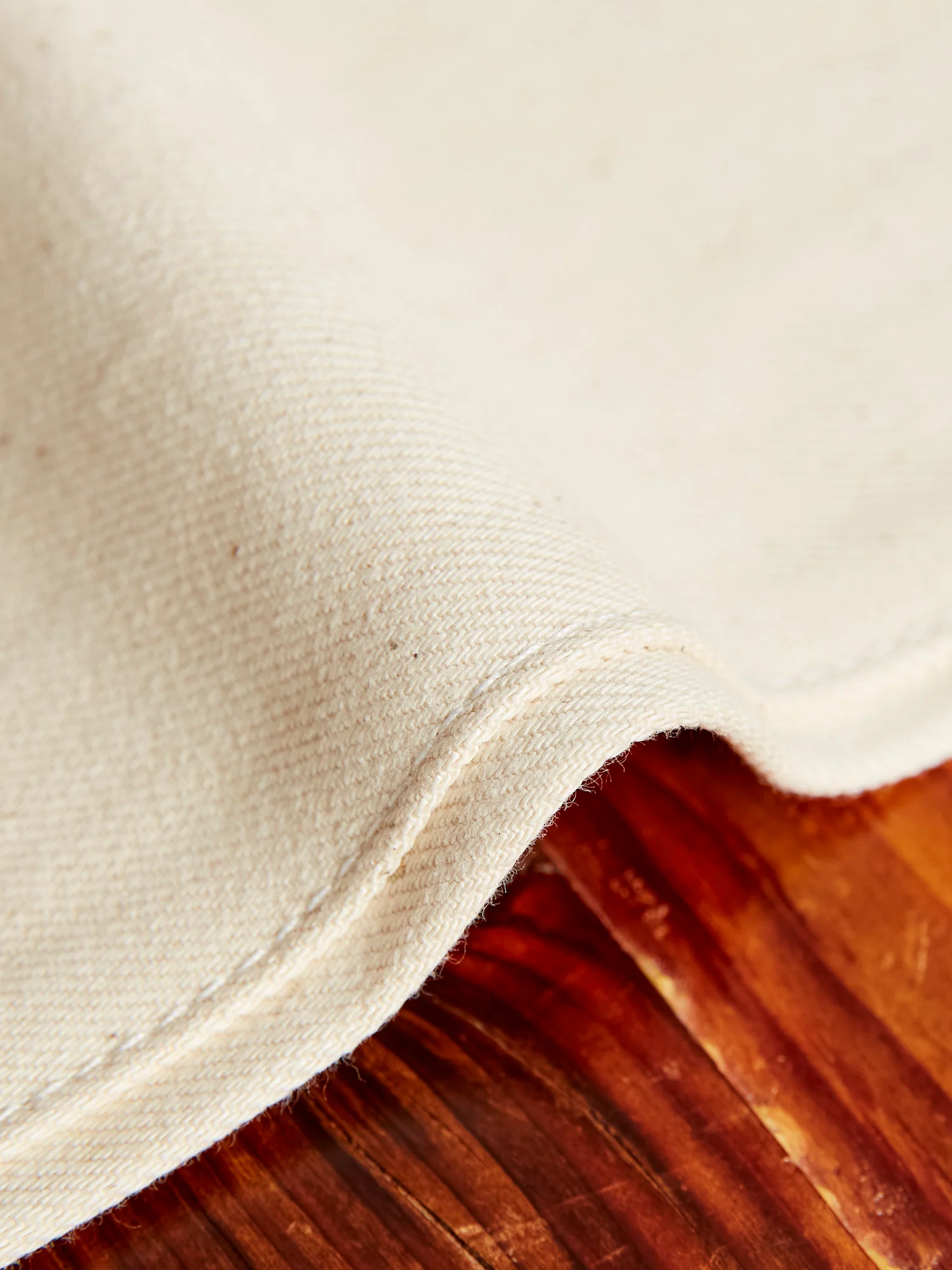 14oz Ecru Selvedge Denim in Silveridge - Image 8