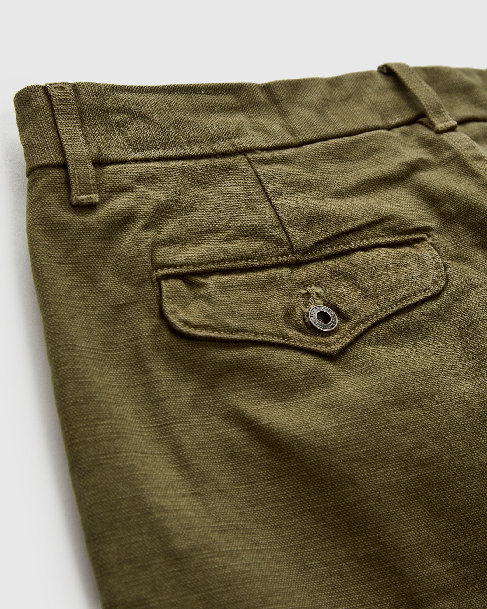 14oz Slub Workers Chino in Army - Image 4