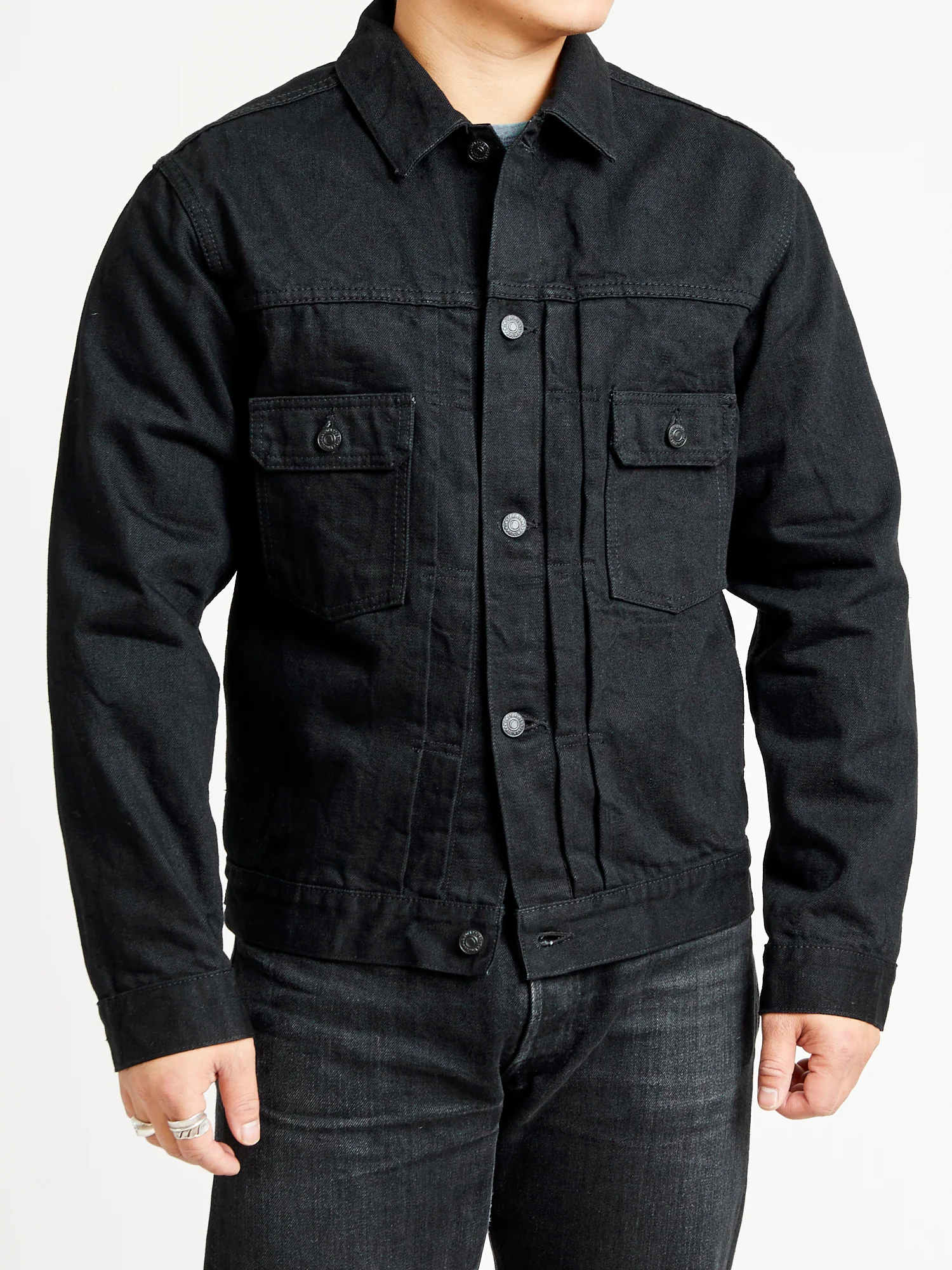 15.7oz Double Black Selvedge Denim Type-2 Jacket - Image 2