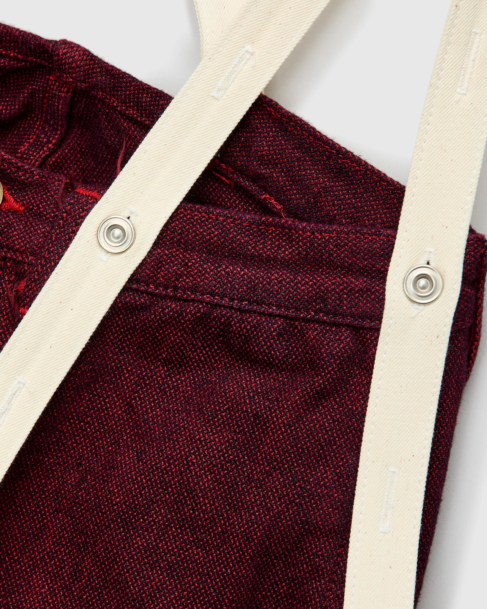 156 "Split Back" 12oz Royal Mail Red Birdseye Denim - Straight Fit - Image 13