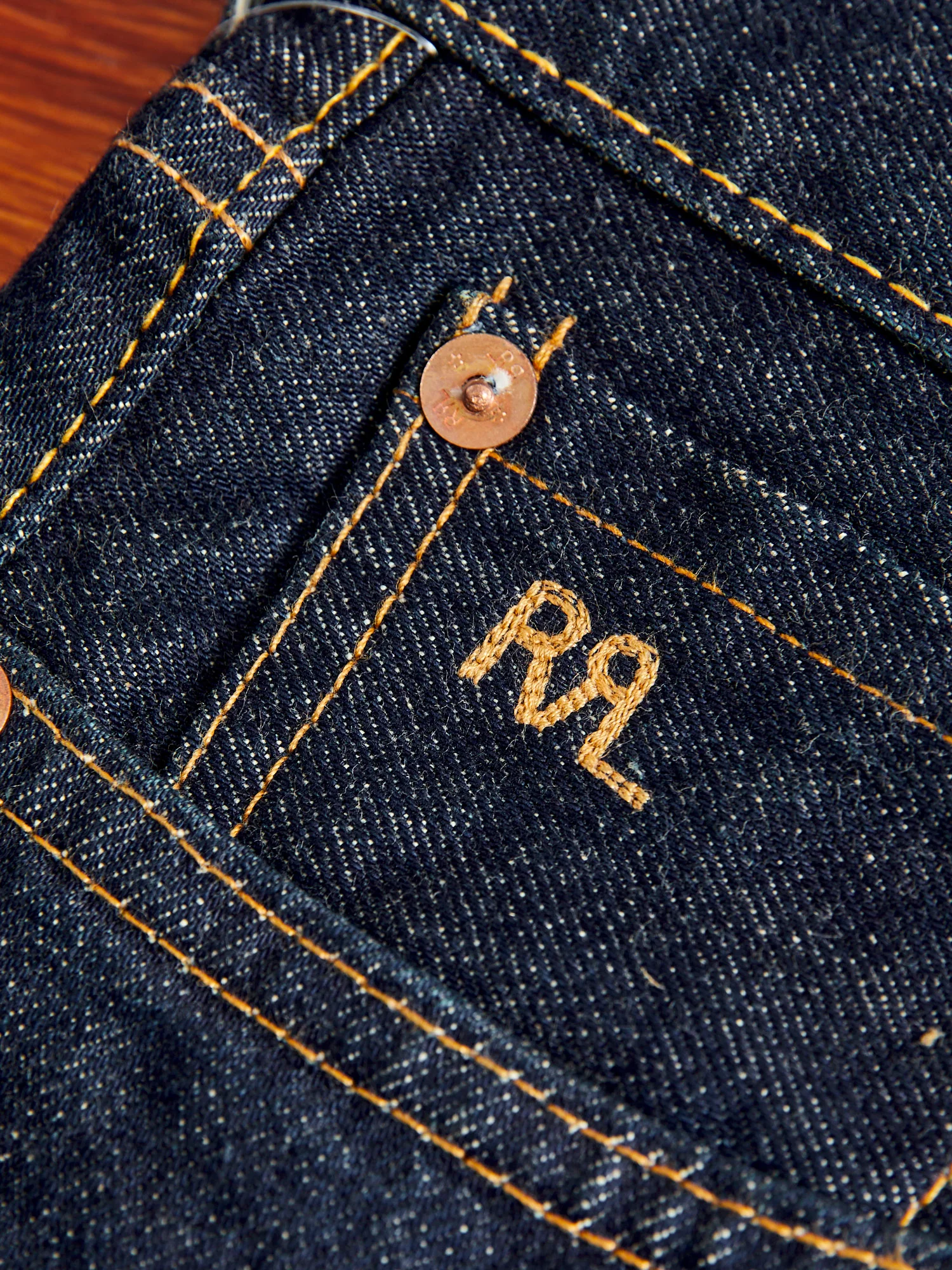 15oz Rinsed Selvedge Denim - Straight Fit - Image 9