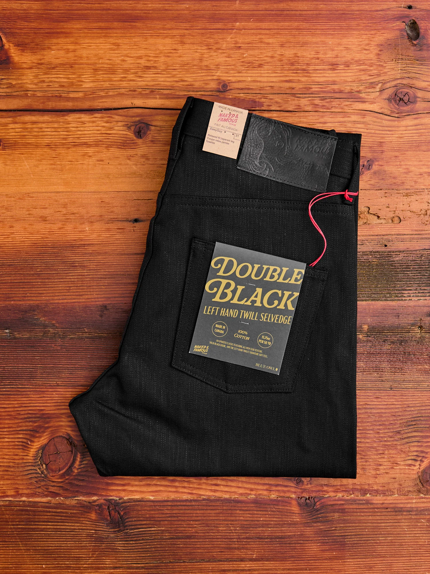 "Anniversary Left Hand Twill - Double Black Edition" 13.75oz Selvedge Denim - Easy Guy Fit - Image 2