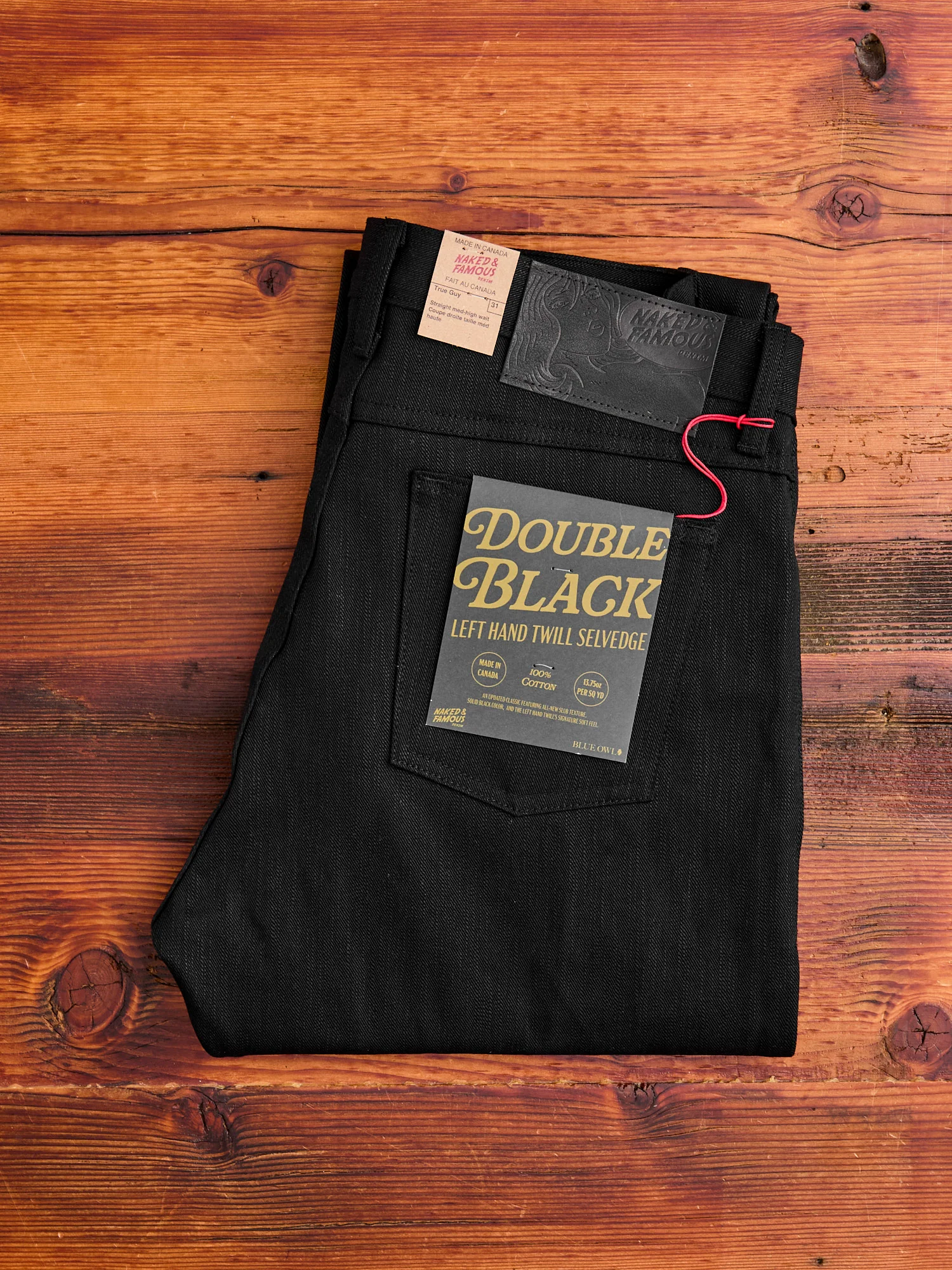 "Anniversary Left Hand Twill - Double Black Edition" 13.75oz Selvedge Denim - True Guy Fit - Image 2
