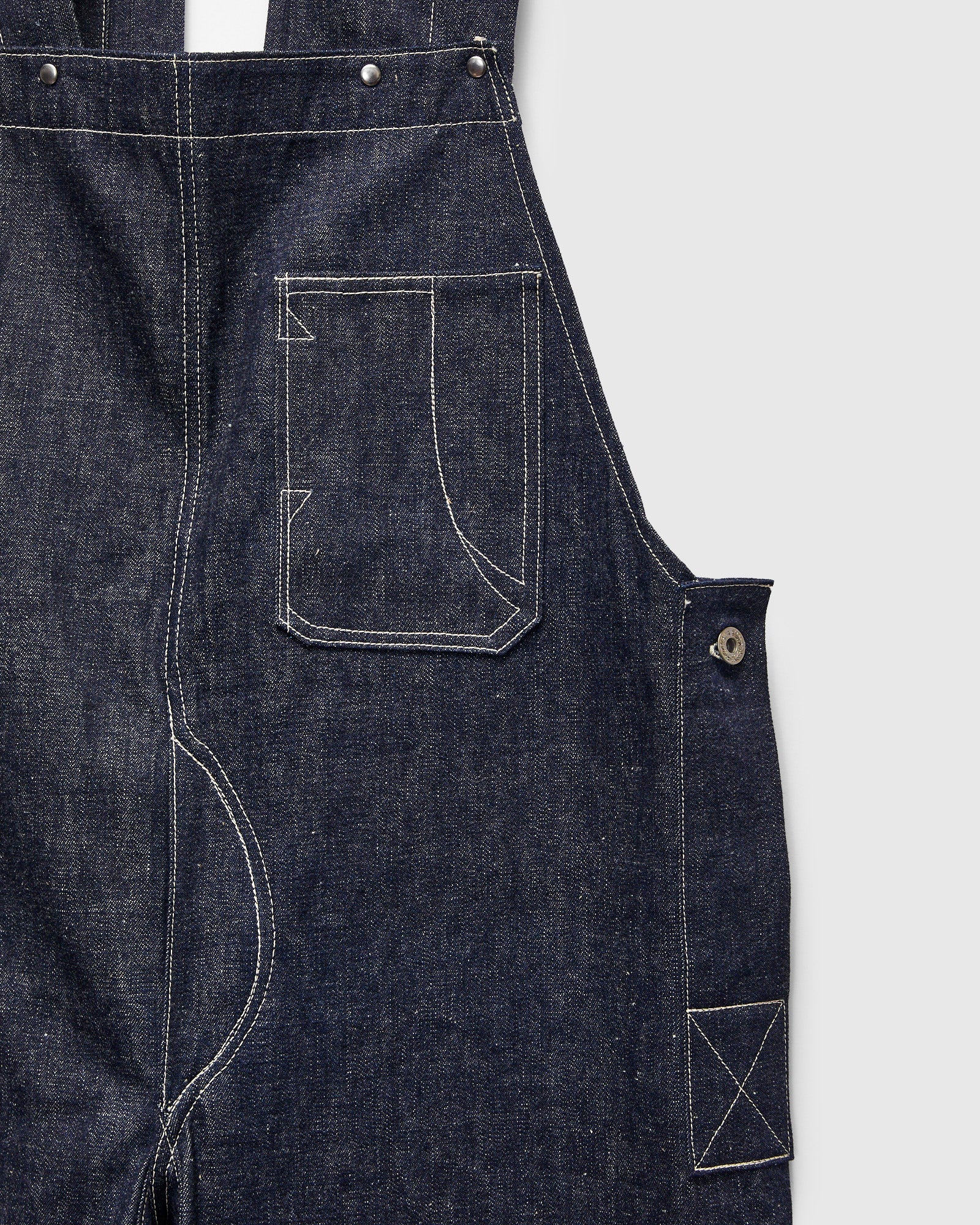 1930s Denim Overall Dungarees in Indigo Blue - Image 4