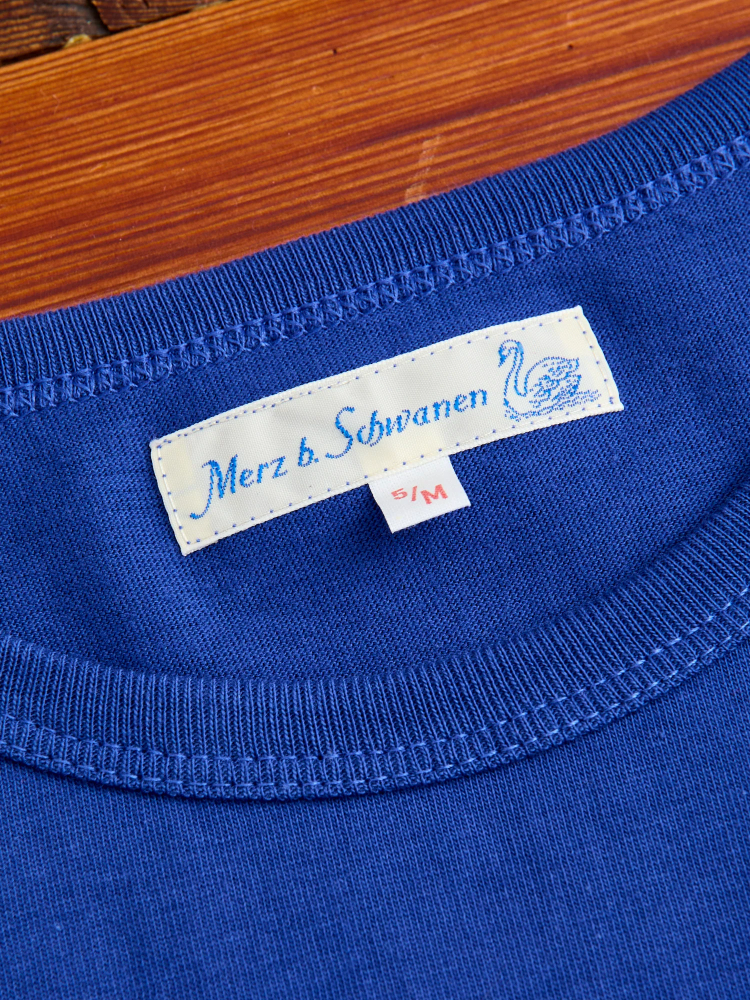 1950s "Good Originals" 5.5oz Loopwheel T-Shirt in Vintage Blue - Image 4