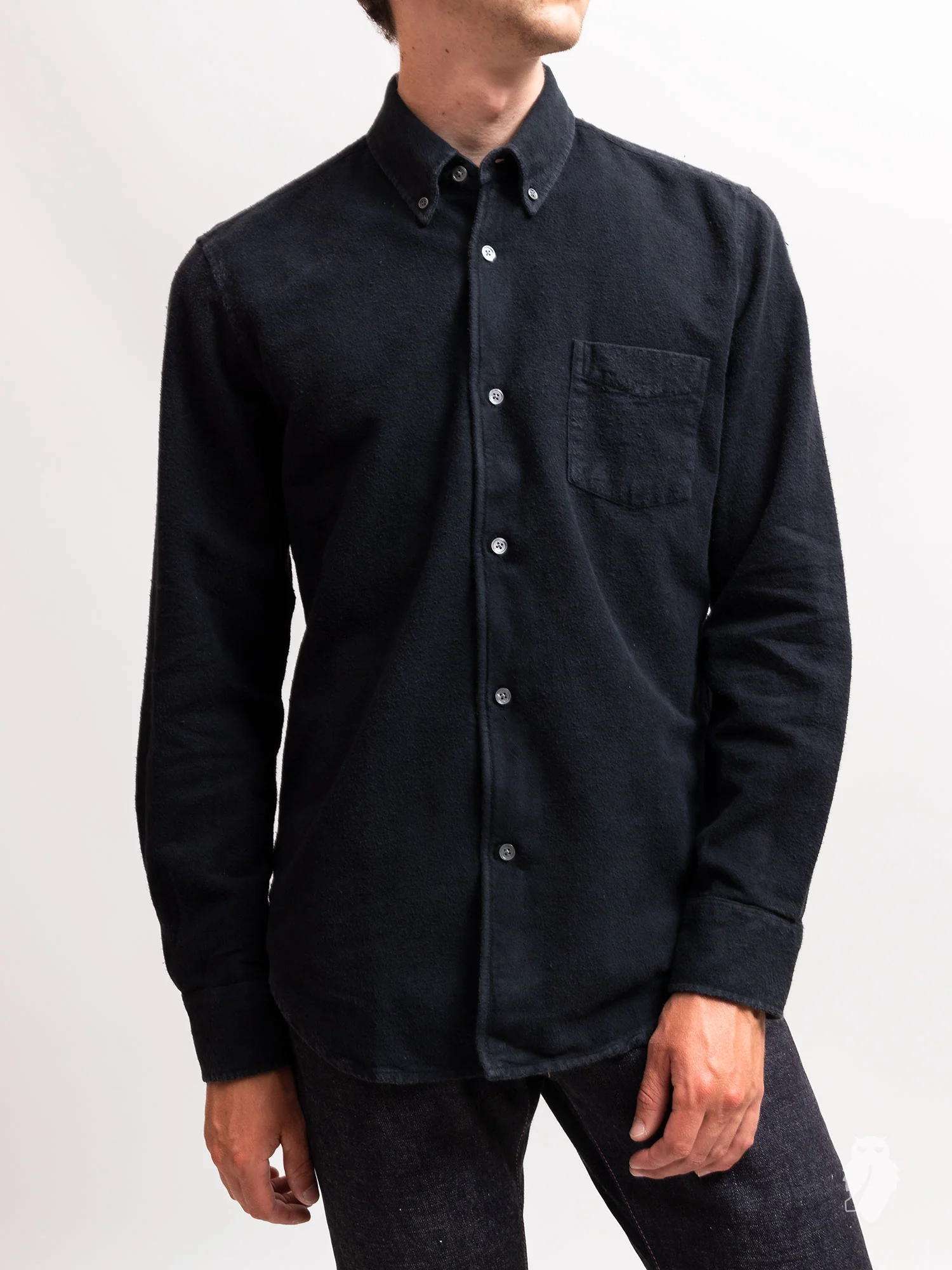 1950s Ultimate Flannel in Mudd Black - Image 2