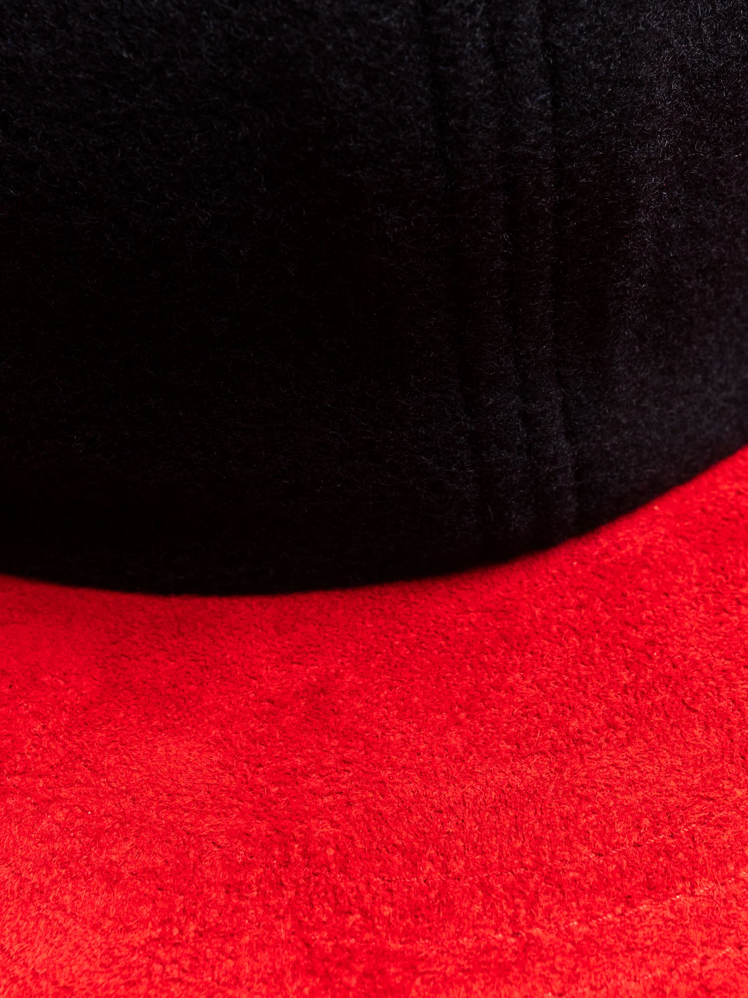 2 Tone Wool Cap in Navy/Red - Image 3