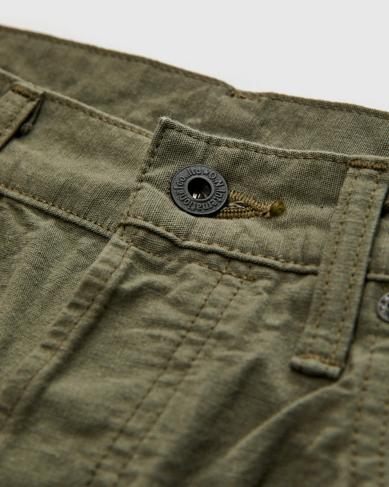 200-8GG "Green Betacham" 8oz Selvedge Chambray Pants - Wide Straight Fit - Image 6