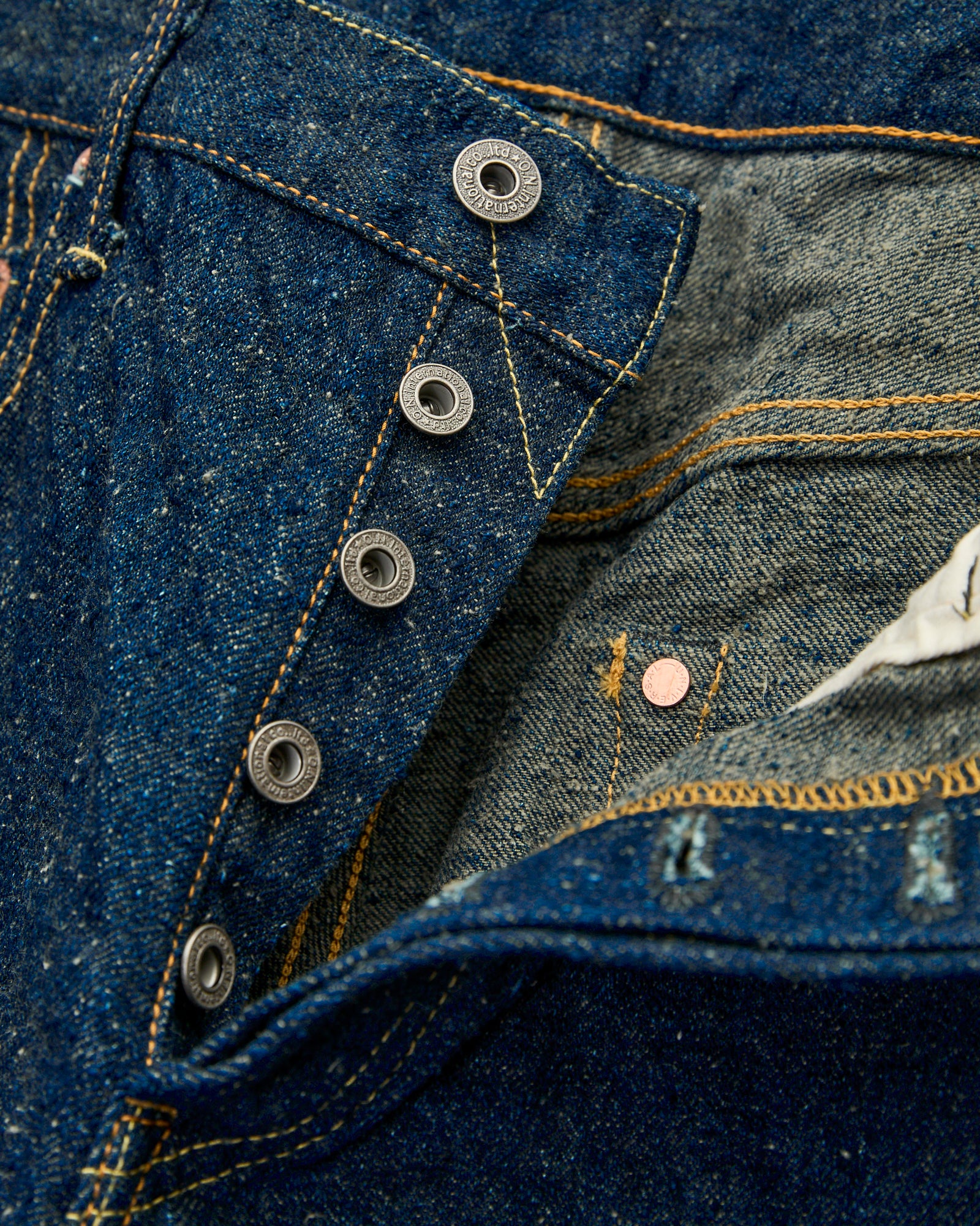 222CCD-GOLV "Crushed Concrete" 15oz Selvedge Denim - Super Wide Straight Fit - Image 7
