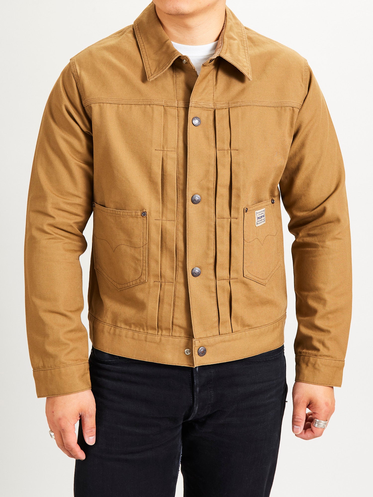 222WJ Duck Canvas Jacket in Brown - Image 2