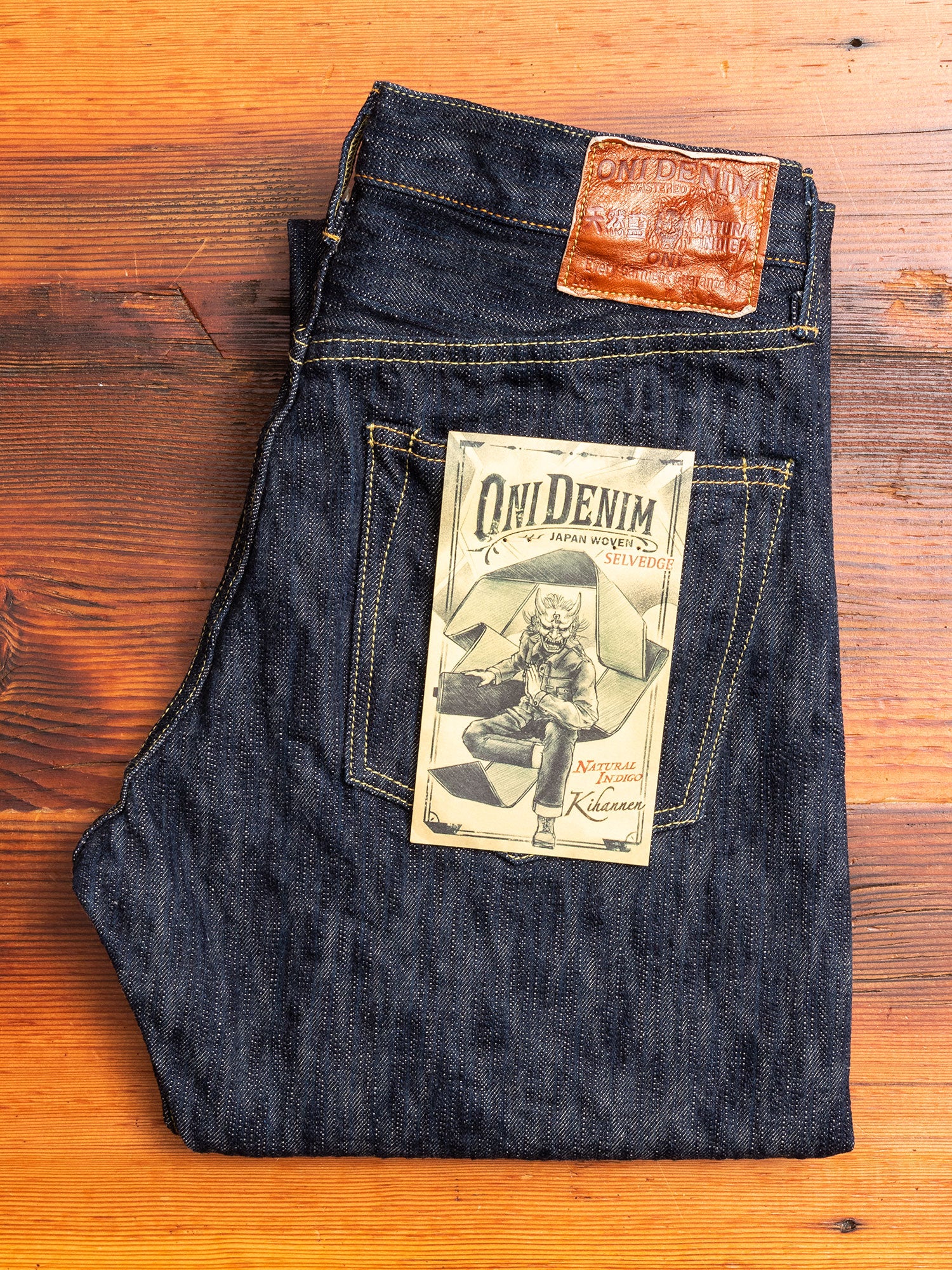 245-NIKHN "Natural Indigo Kihannen" 18oz Selvedge Denim - Regular Straight Fit - Image 2