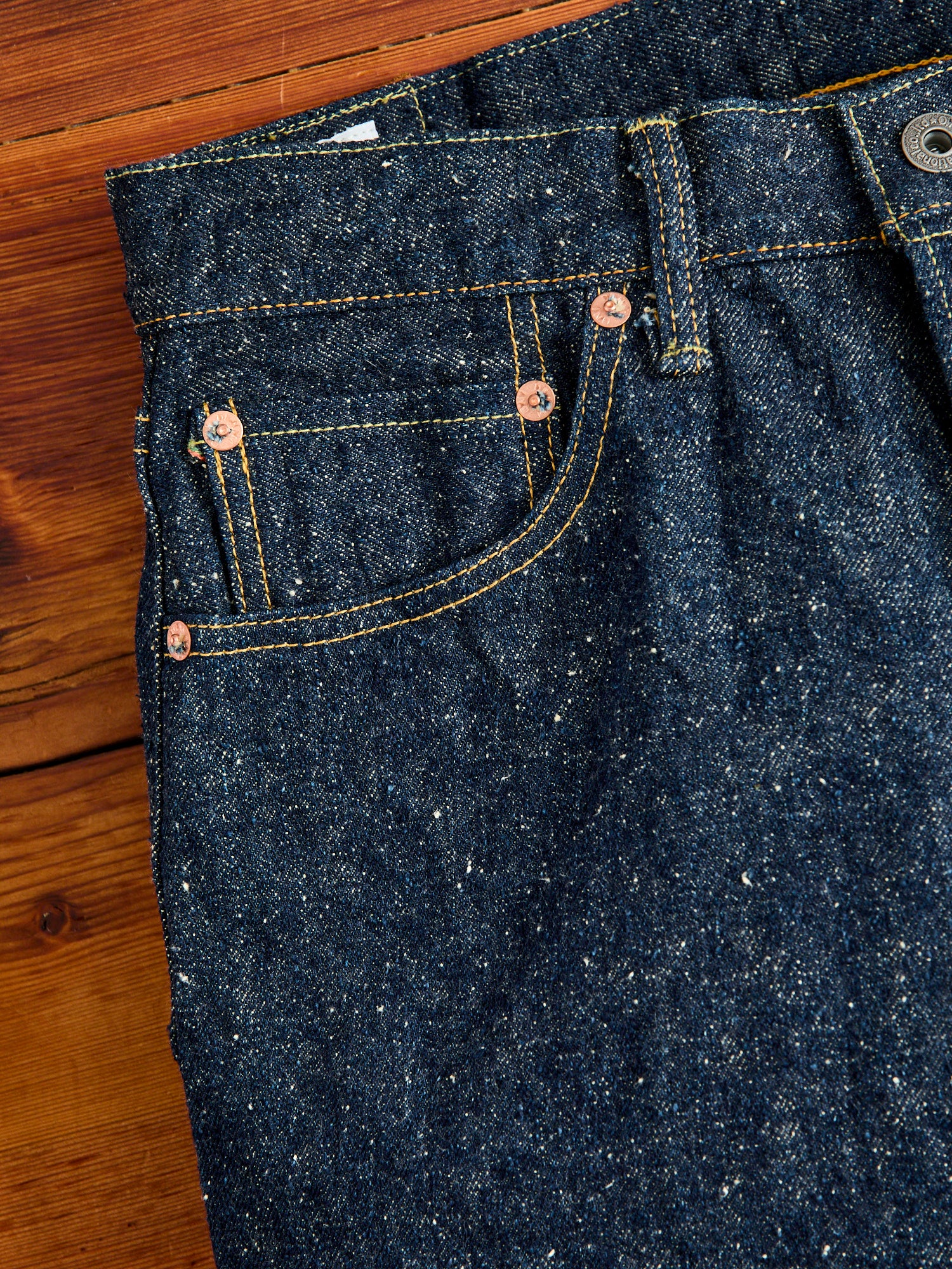 246-CCD "Crushed Concrete" 15oz Selvedge Denim - Clean Straight Fit - Image 7
